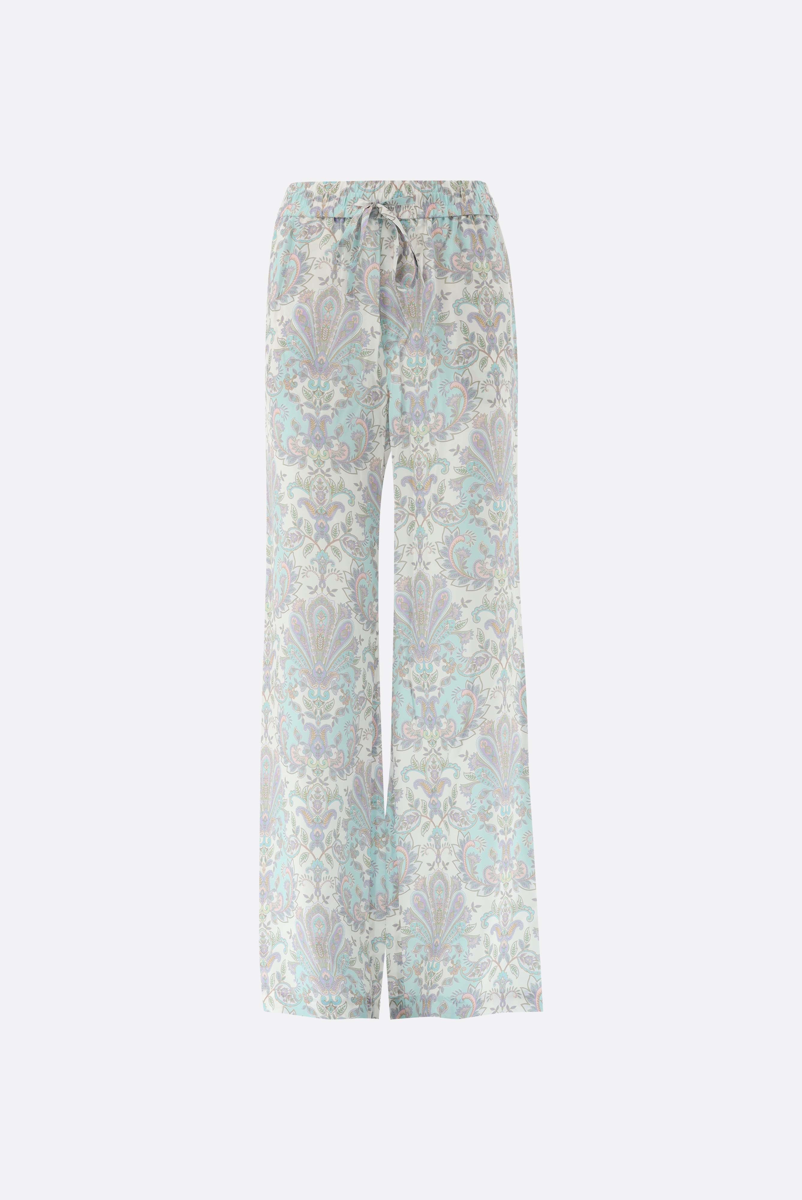Palazzo-Hose | aus Seide mit Paisley-Druck