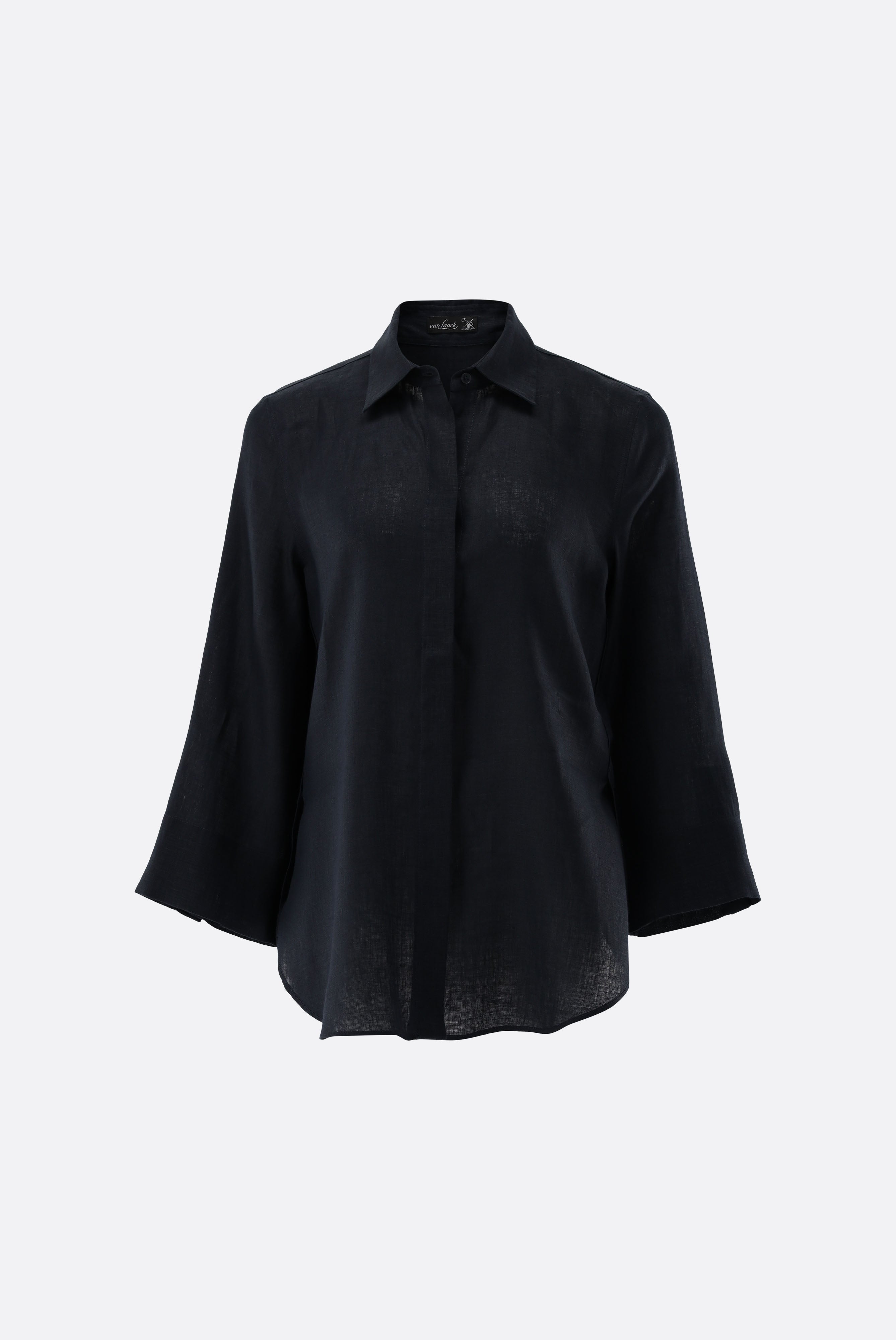 Hemdbluse aus Leinen | mit Seitenschlitzen