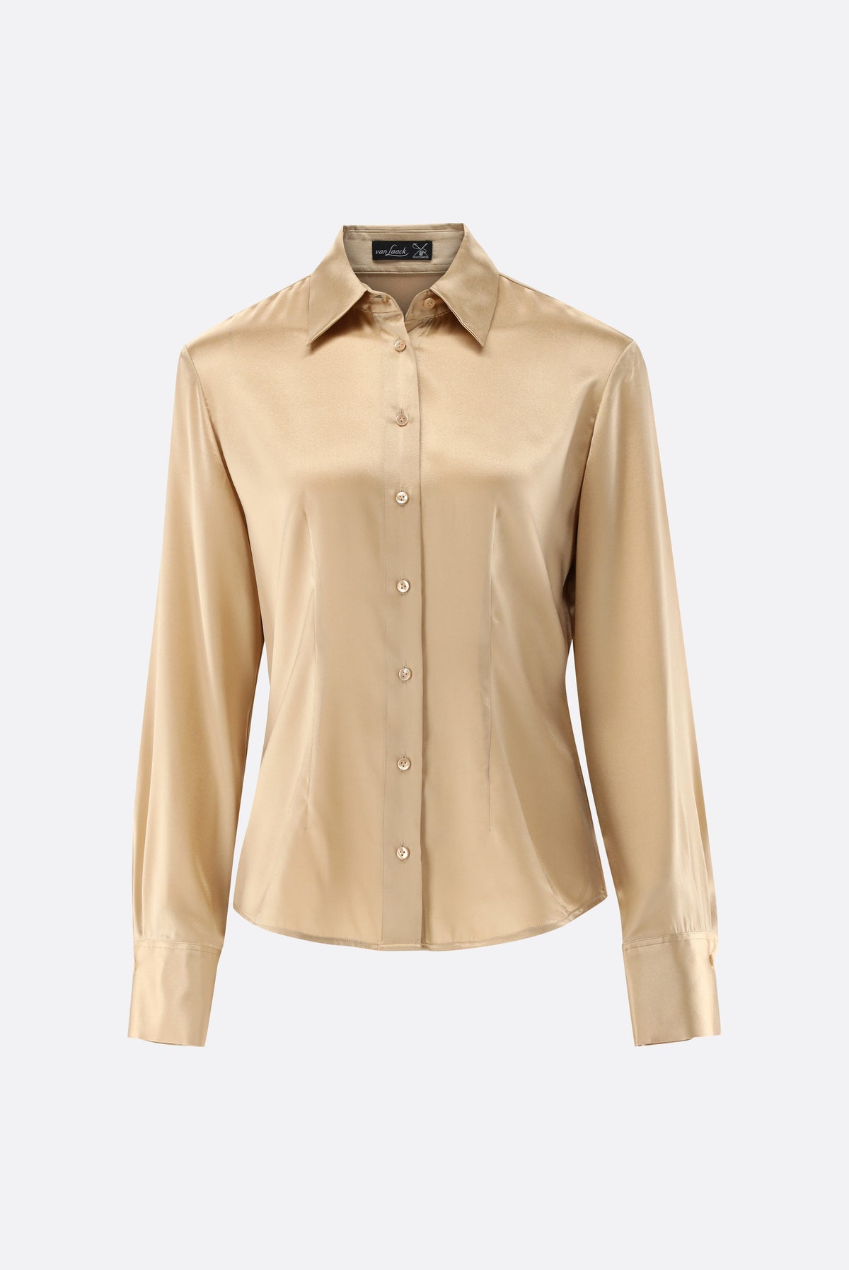 Hemdbluse | tailliert aus Seidensatin-Stretch-Hemden & Blusen-Van Laack-OUTLET-ARCHIVIST-ARCHIVE-SALE