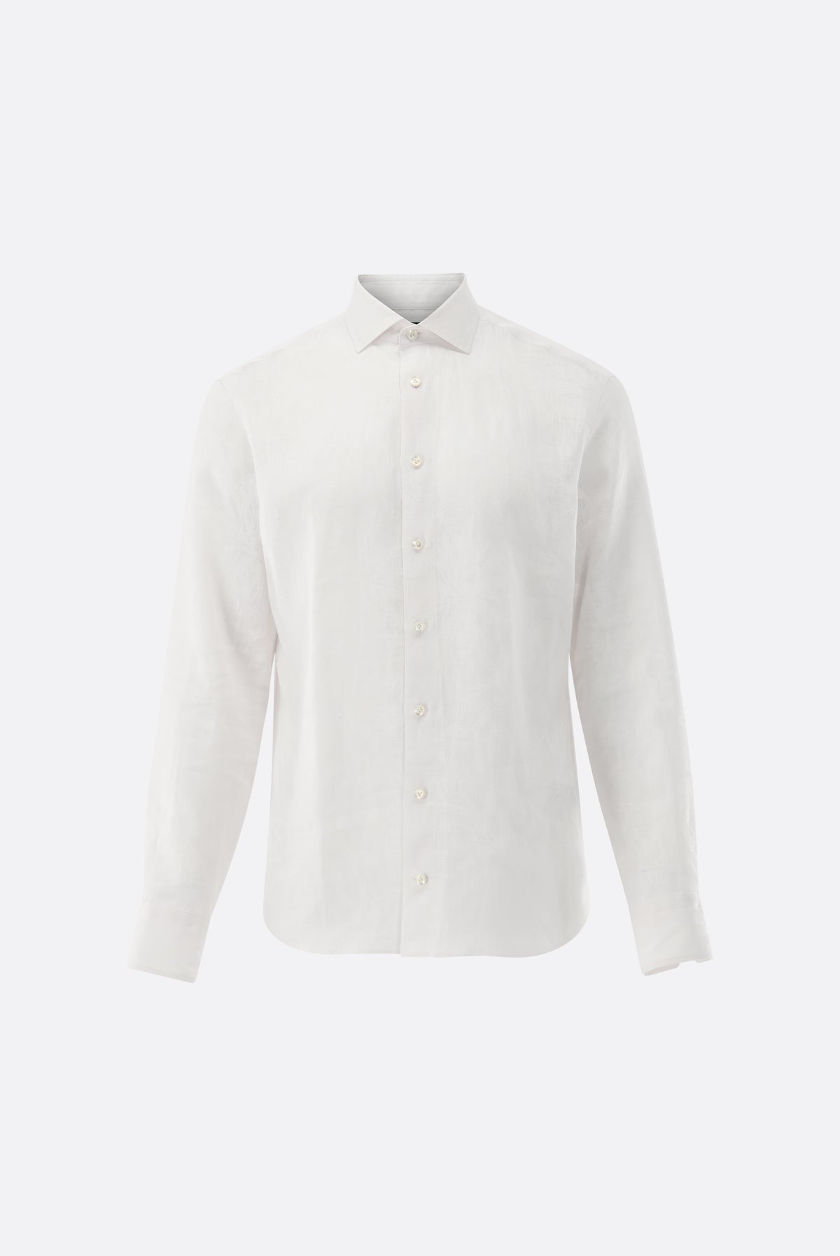 Leinenhemd | mit Ton-in-Ton Druck Tailor Fit