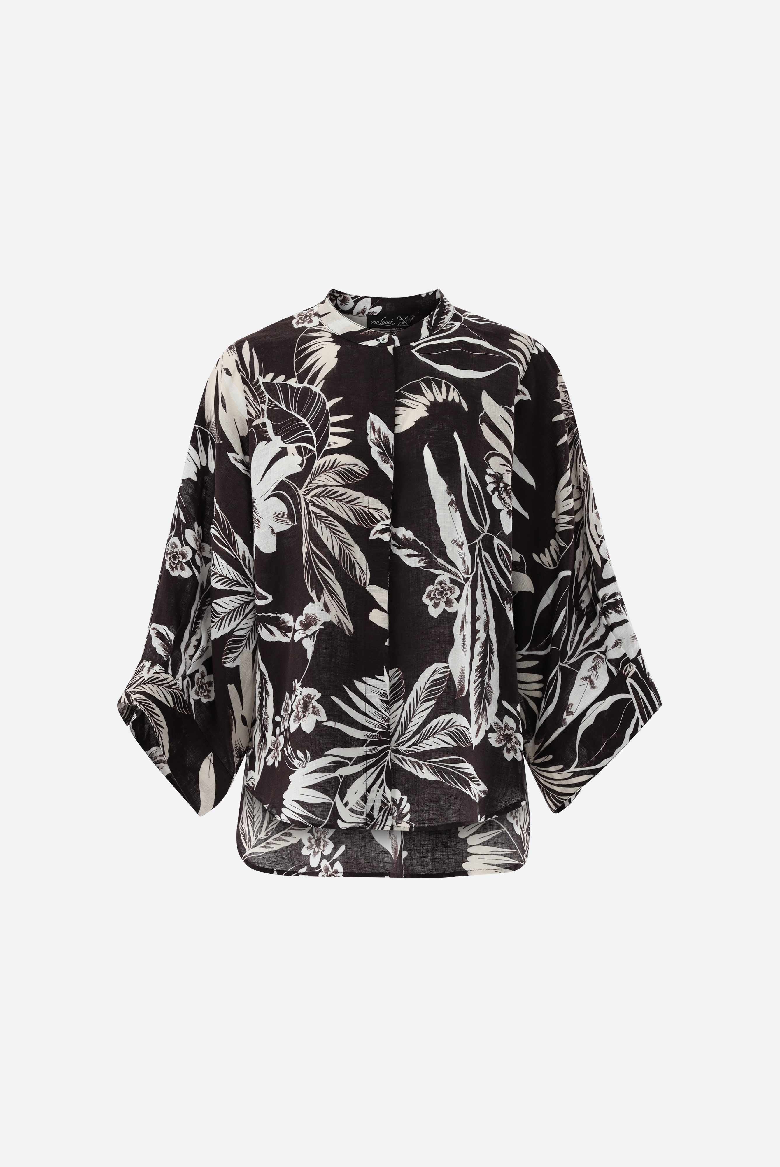 Leinenbluse | mit Tropical Druck-Hemden & Blusen-Van Laack-OUTLET-ARCHIVIST-ARCHIVE-SALE