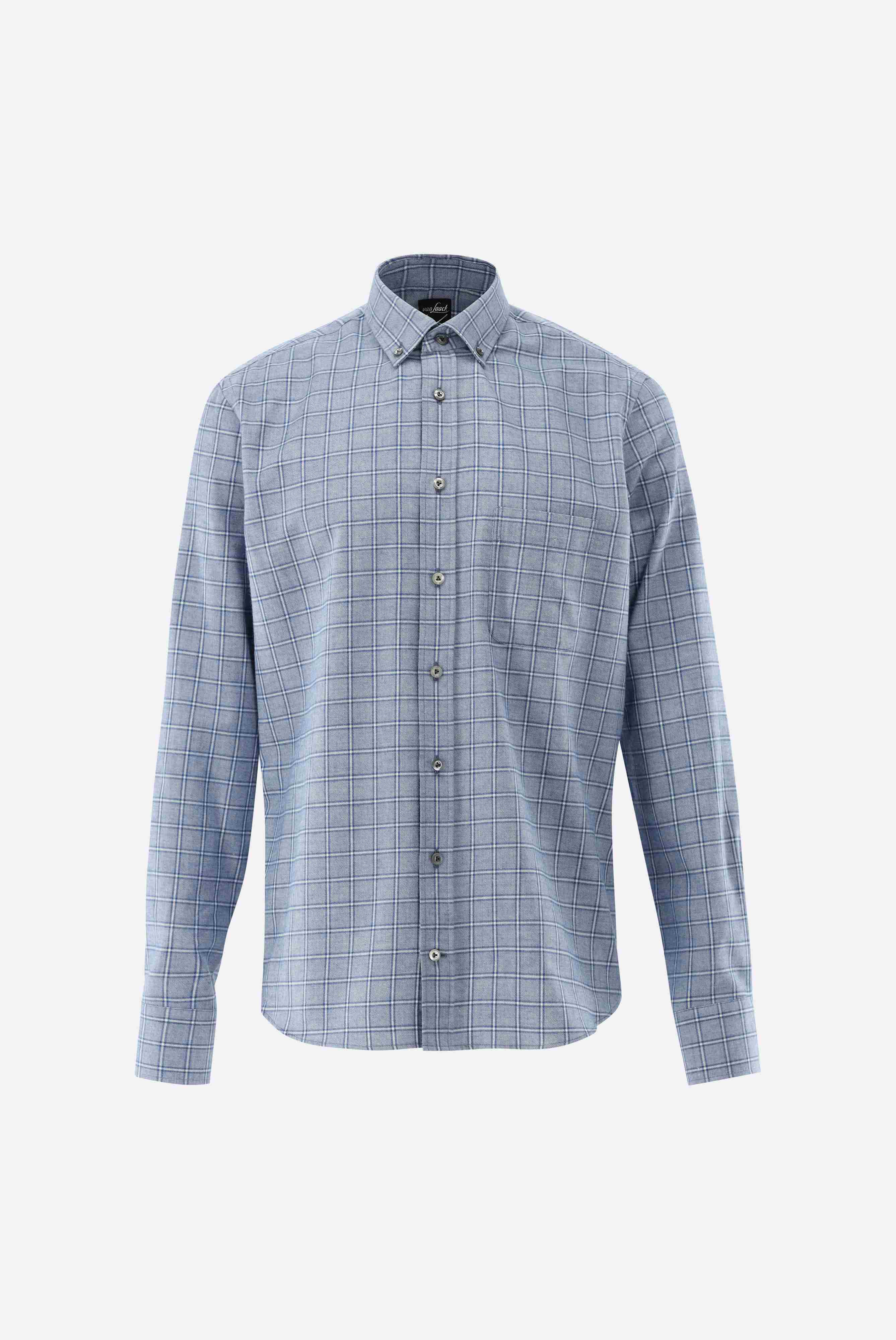 Flanellhemd | mit Karomuster Tailor Fit-Hemden & Blusen-Van Laack-OUTLET-ARCHIVIST-ARCHIVE-SALE