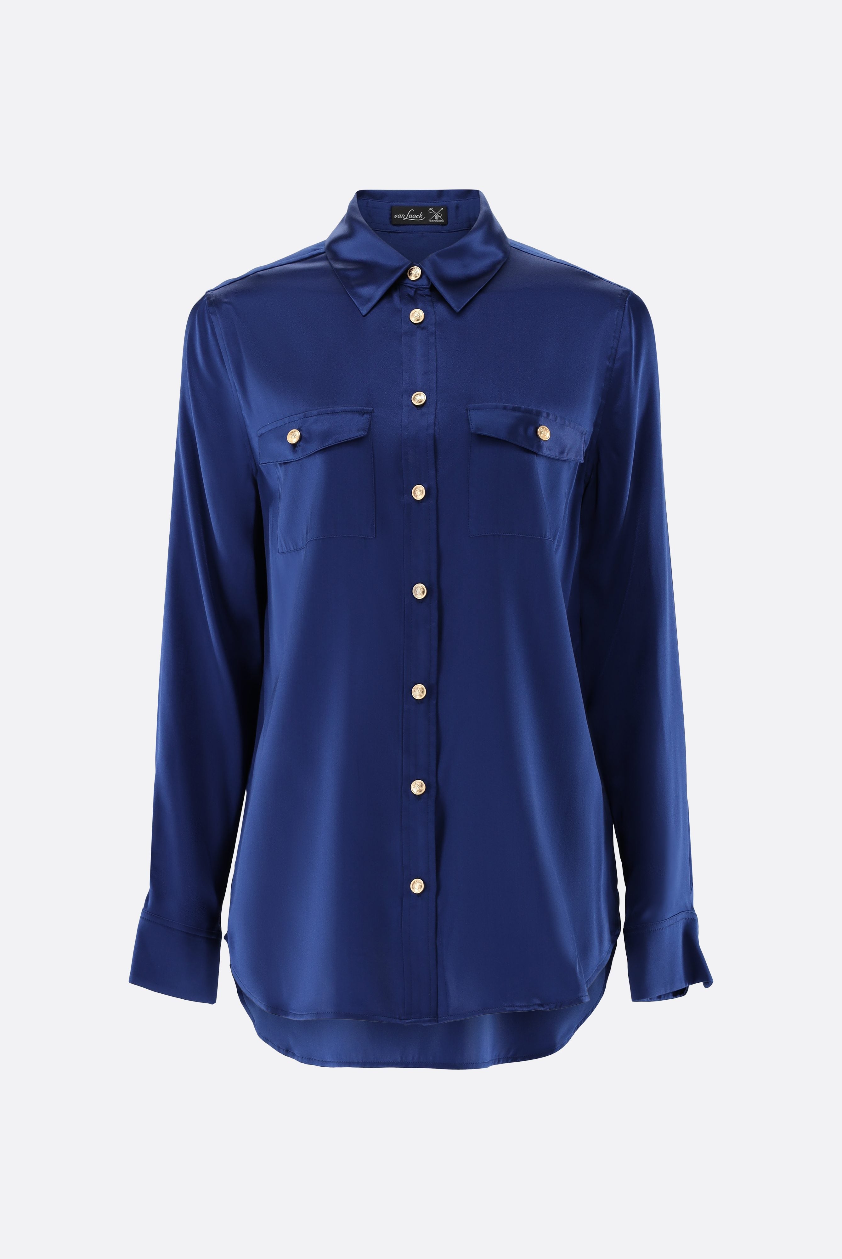 Taillierte | Hemdbluse aus Seide mit Brusttaschen-Hemden & Blusen-Van Laack-OUTLET-ARCHIVIST-ARCHIVE-SALE