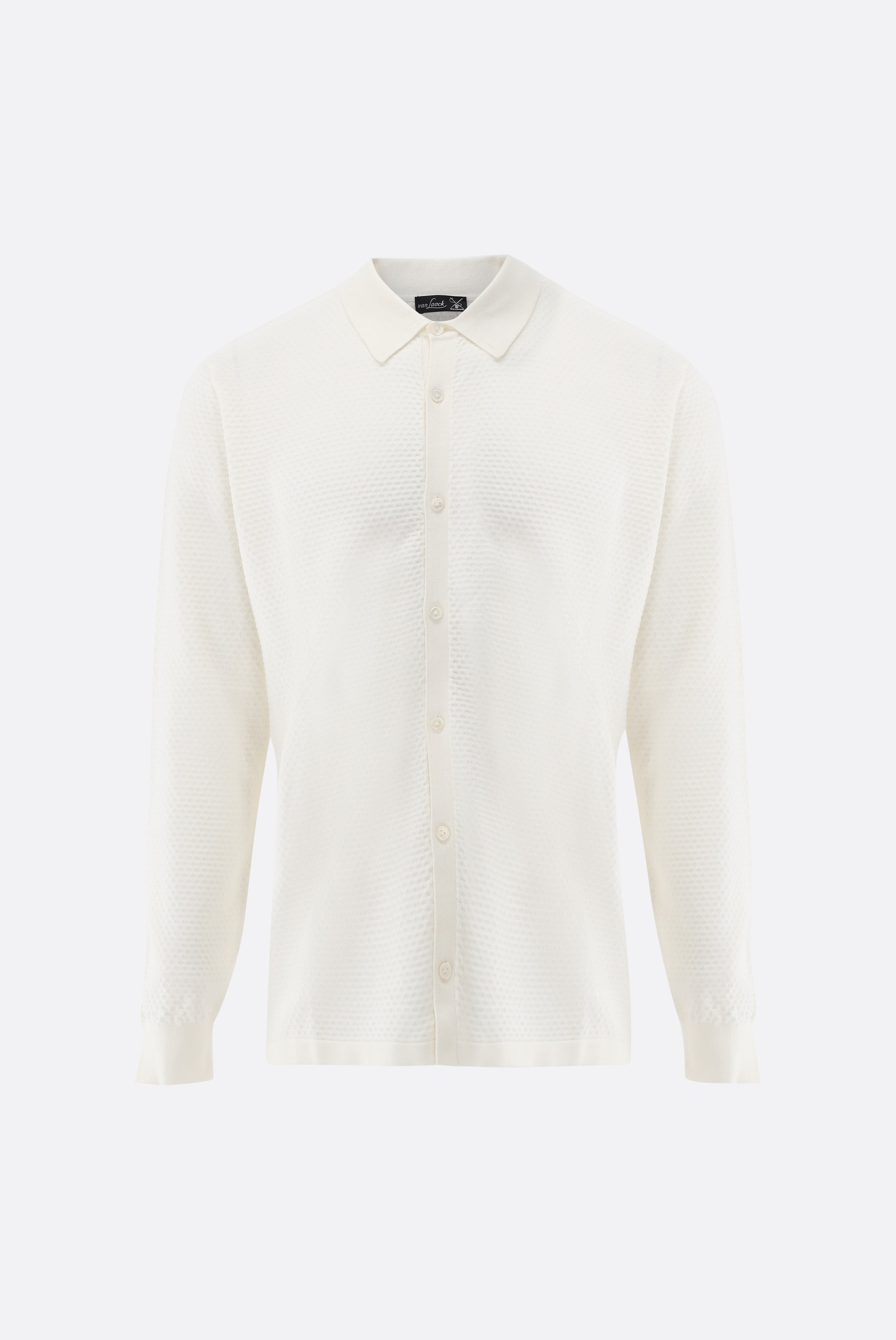 Strickhemd | mit Struktur aus Air Cotton-Strick & Pullover-Van Laack-OUTLET-ARCHIVIST-ARCHIVE-SALE