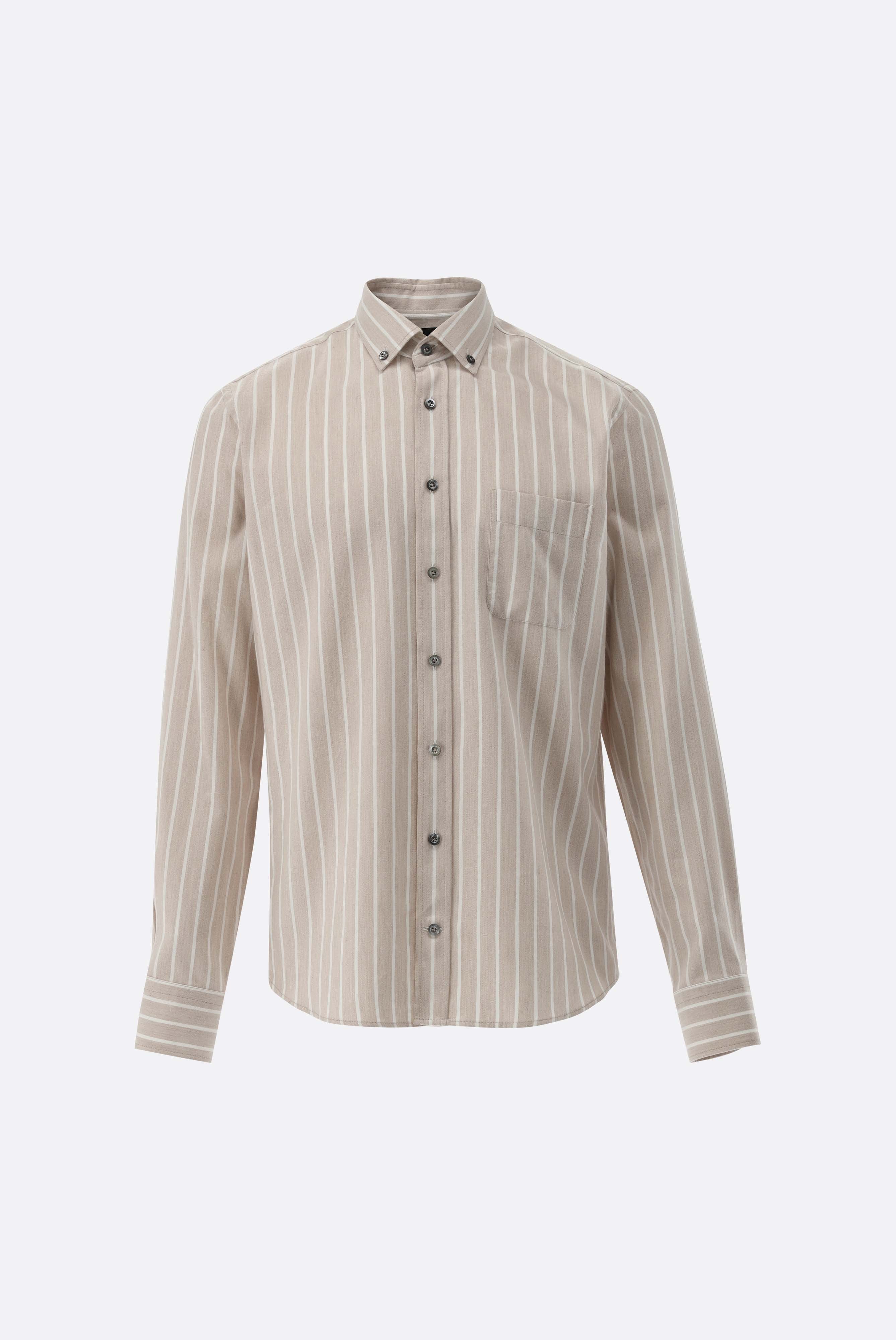 Flanellhemd | mit Button Down Kragen Tailor Fit-Hemden & Blusen-Van Laack-OUTLET-ARCHIVIST-ARCHIVE-SALE