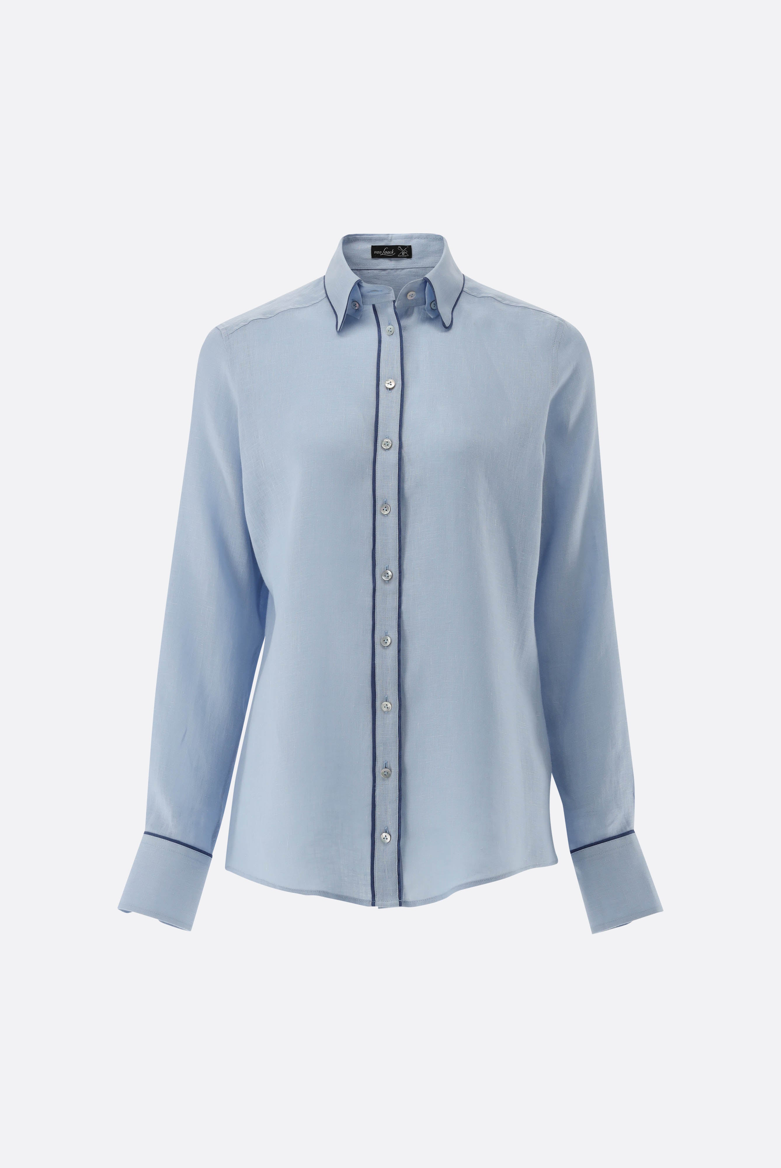 Van Laack-Hemdbluse | aus Leinen mit Kontrastpaspel-Hemden & Blusen-Black-Deal-Outlet-by-ARCHIVIST