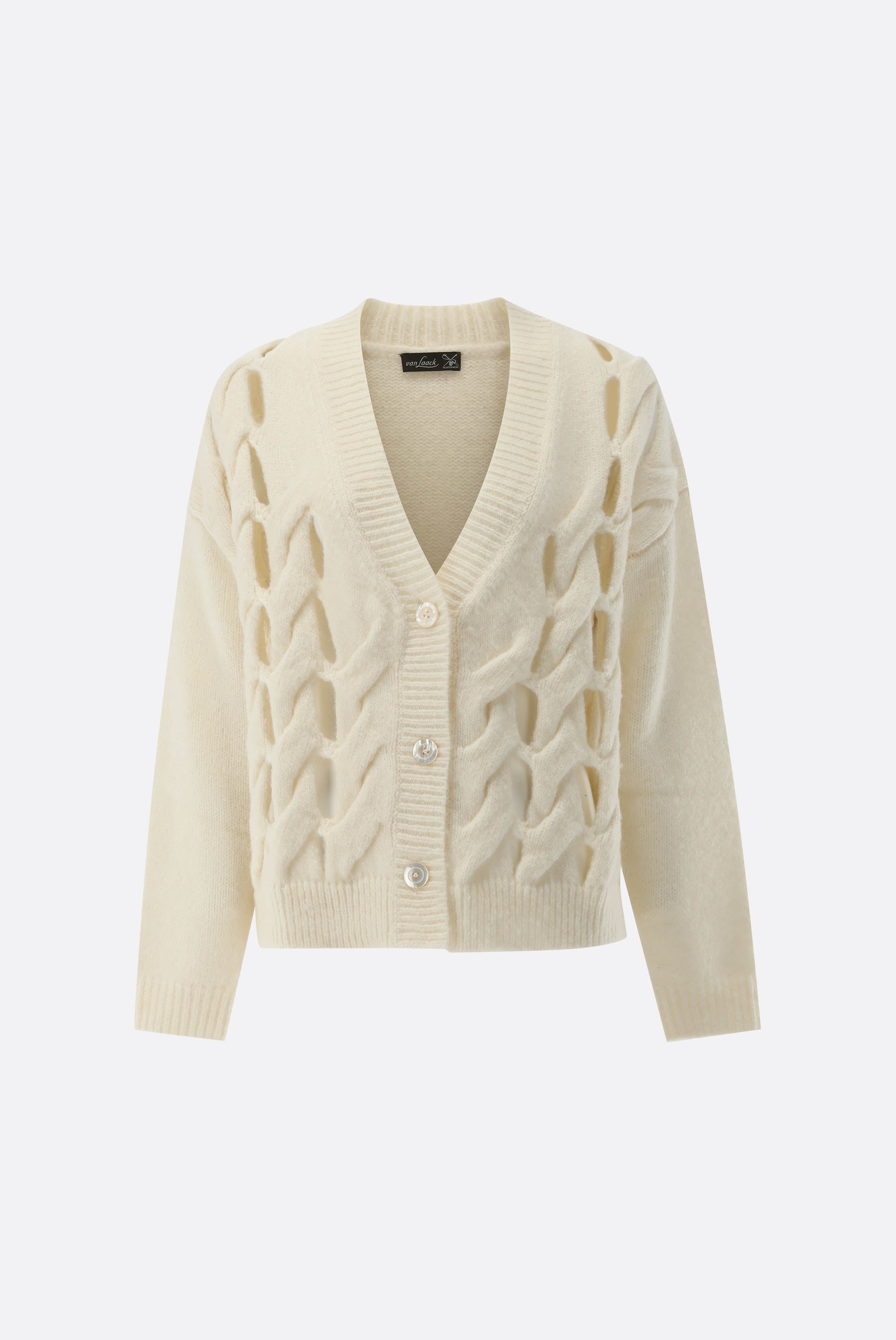 Strickjacke | mit offenem Zopfstrickmuster-Jacken & Mäntel-Van Laack-OUTLET-ARCHIVIST-ARCHIVE-SALE