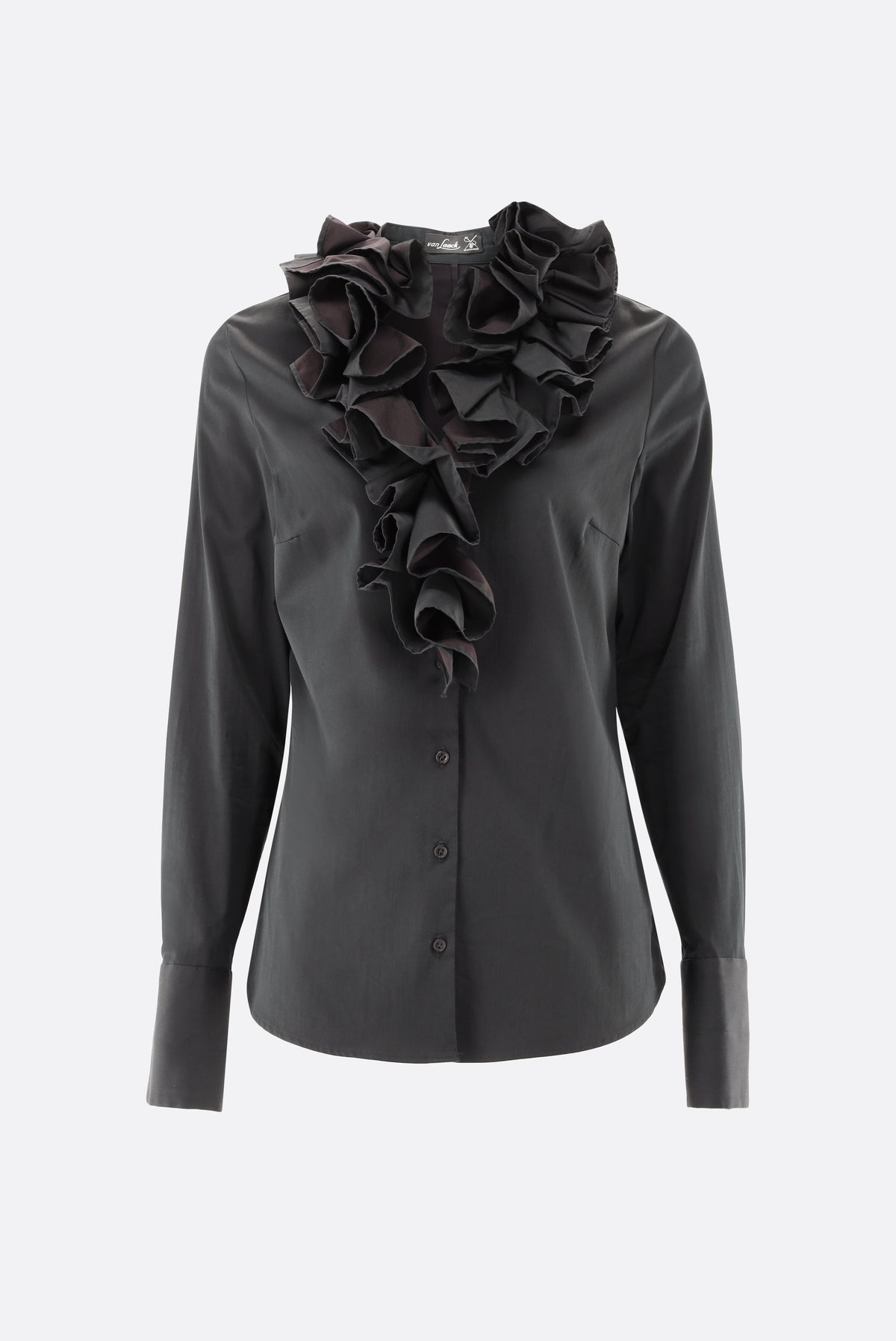 Bluse | mit Rüschen und Stretch-Hemden & Blusen-Van Laack-OUTLET-ARCHIVIST-ARCHIVE-SALE