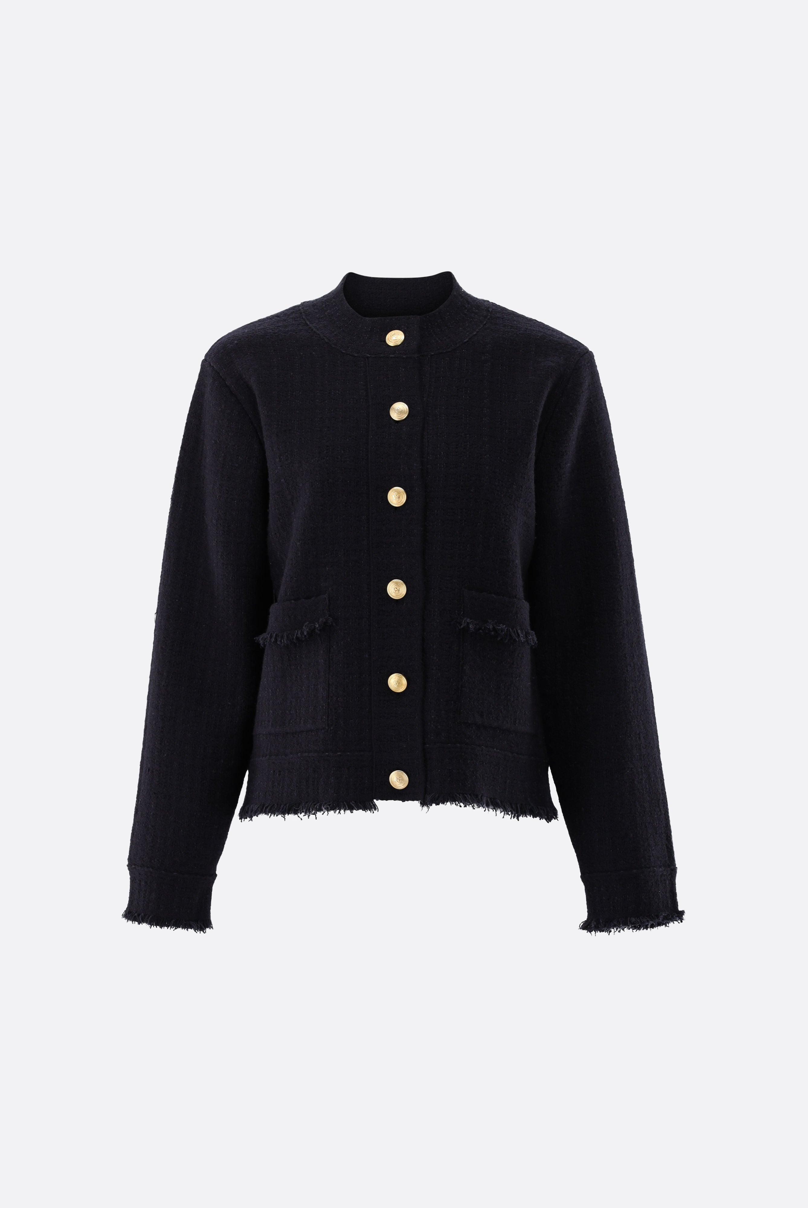 Blazer | gestrickt mit Tweed Optik