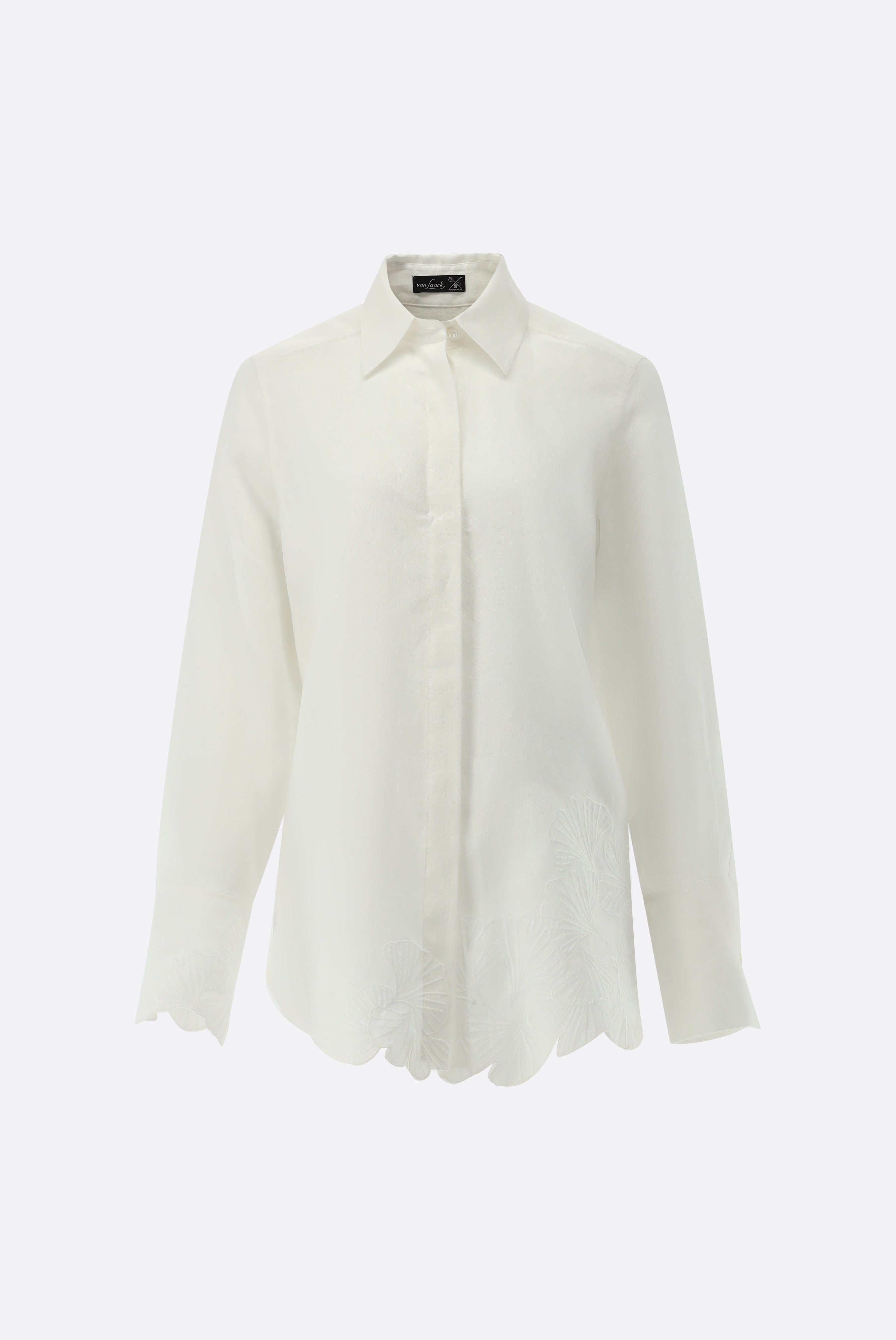 Van Laack-Hemdbluse | mit Ginkgo-Stickerei-Hemden & Blusen-Black-Deal-Outlet-by-ARCHIVIST