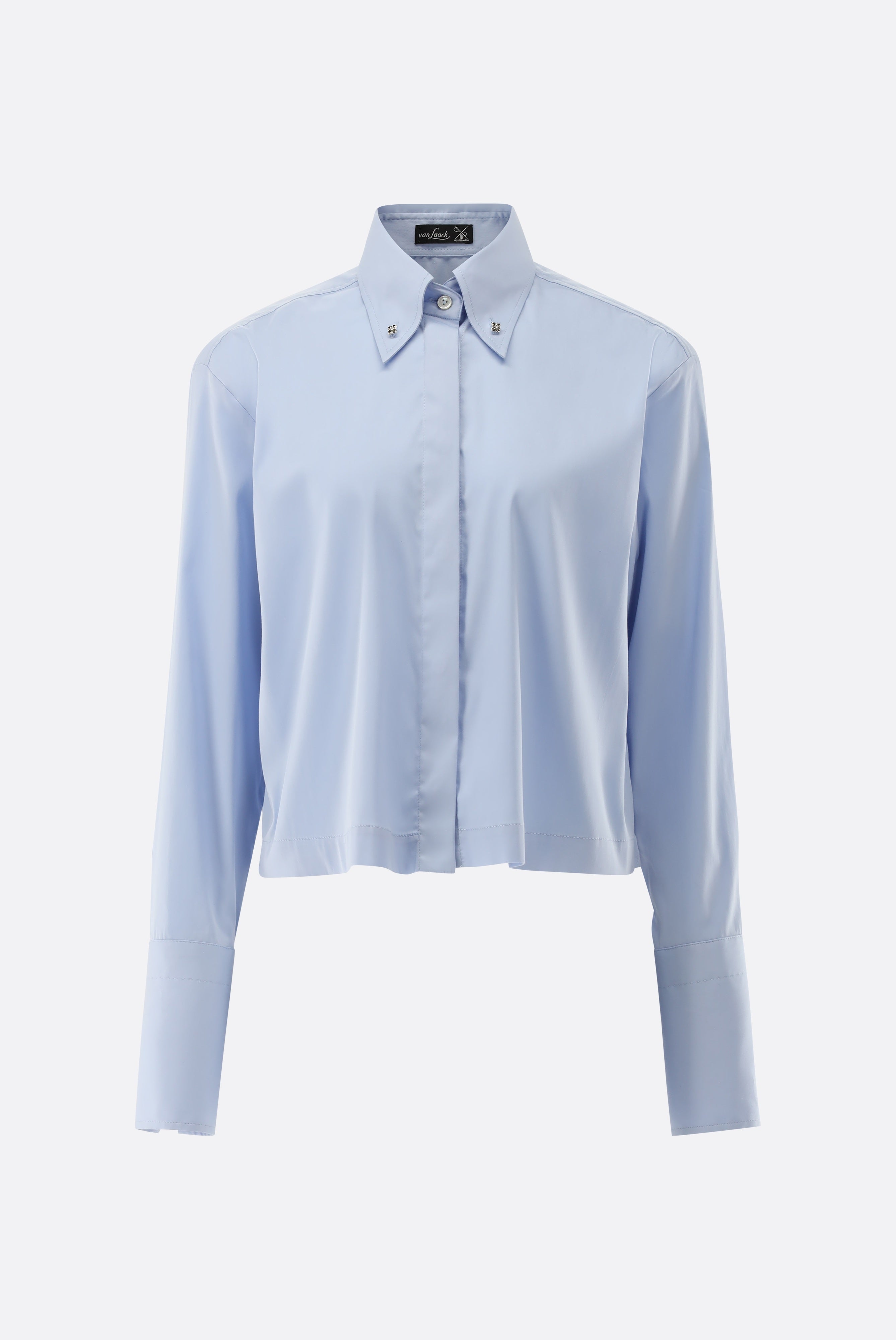 Hemdbluse | cropped mit Button-Down-Hemden & Blusen-Van Laack-OUTLET-ARCHIVIST-ARCHIVE-SALE