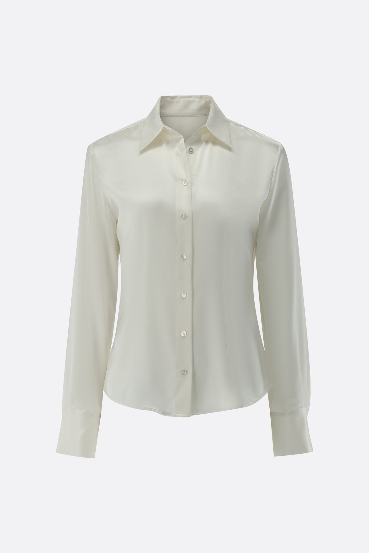 Hemdbluse | tailliert aus Seidensatin-Stretch-Hemden & Blusen-Van Laack-OUTLET-ARCHIVIST-ARCHIVE-SALE