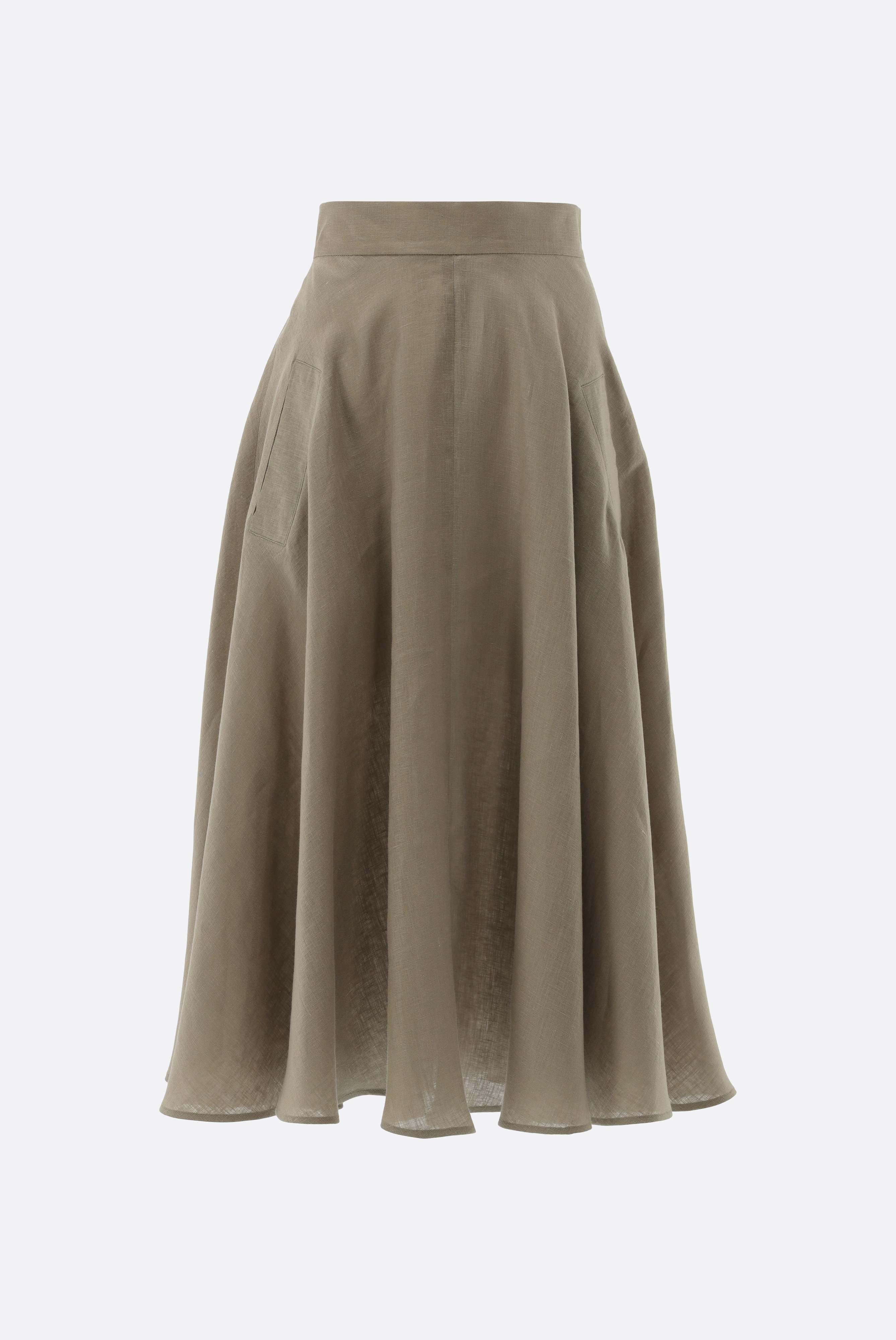 Van Laack-Midi-Rock | aus leinen-Kleider & Röcke-Black-Deal-Outlet-by-ARCHIVIST