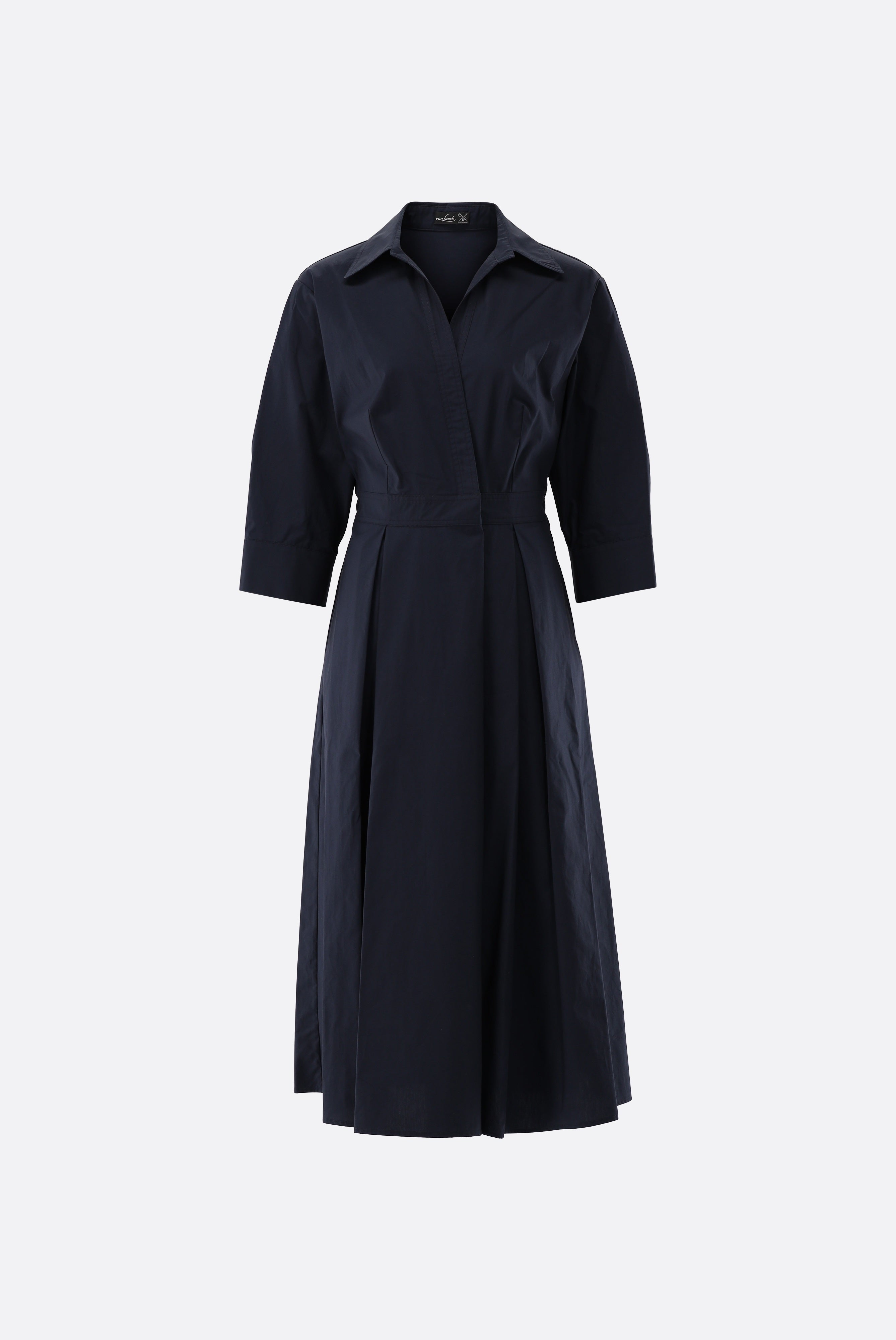 Midi-Hemdblusenkleid | mit Falten