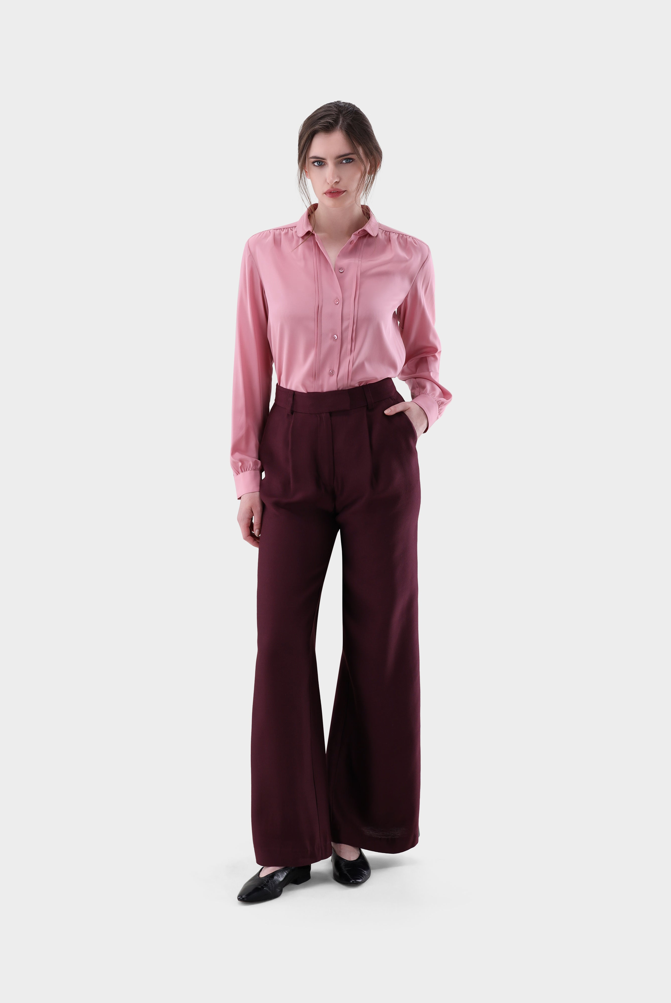 Bluse | aus Seide mit Raffungen-Hemden & Blusen-Van Laack-OUTLET-ARCHIVIST-ARCHIVE-SALE