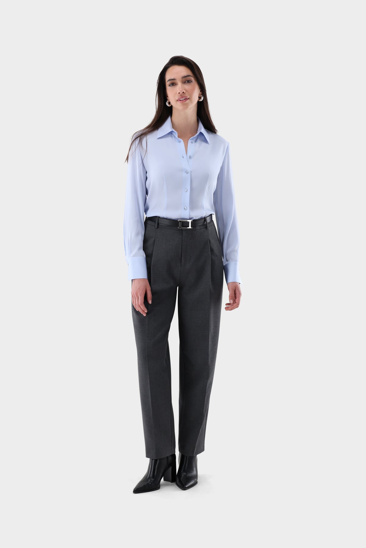Hemdbluse | aus Seide mit Stretch