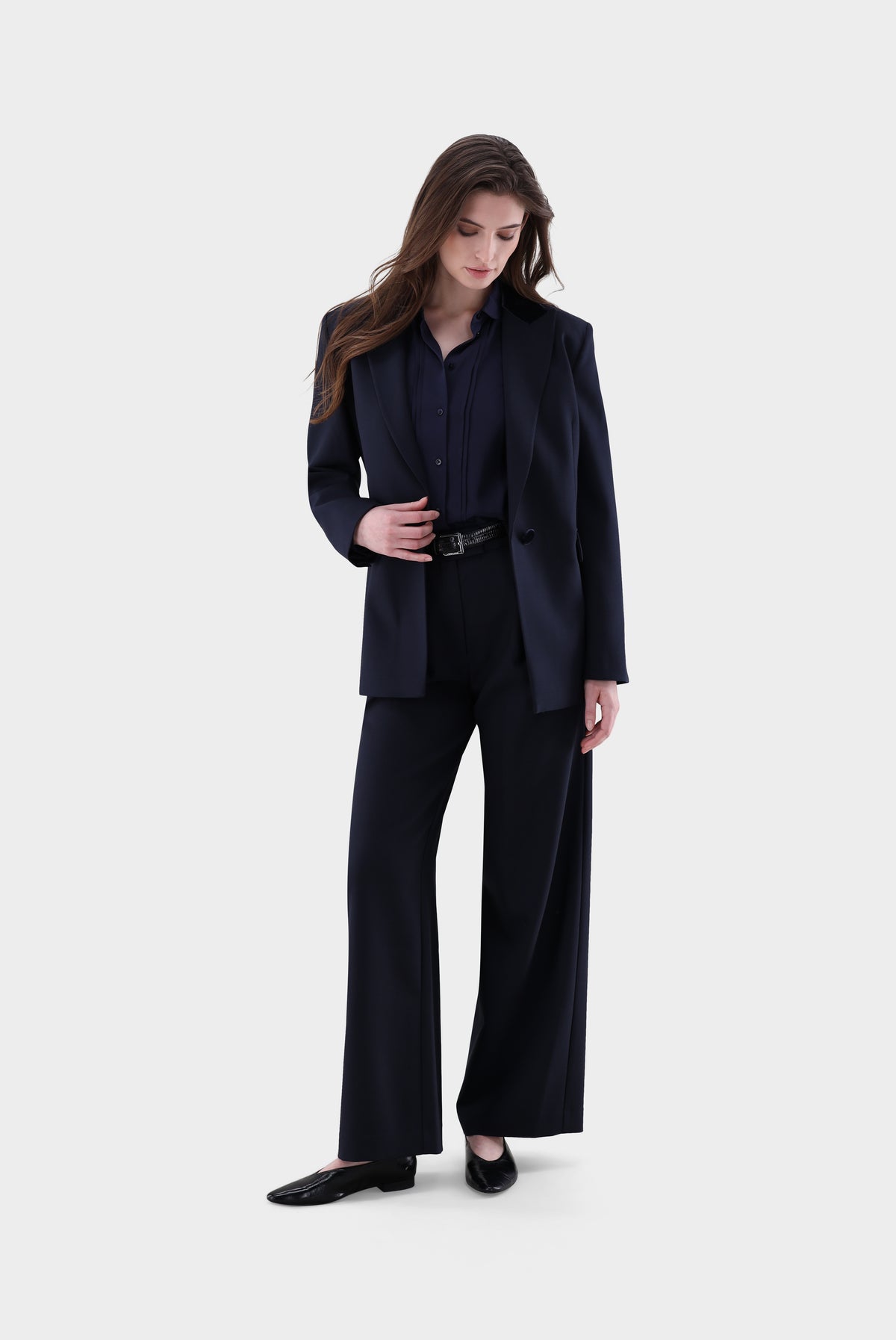 Blazer | mit geradem Saum und Samt-Detail-Jacken & Mäntel-Van Laack-OUTLET-ARCHIVIST-ARCHIVE-SALE