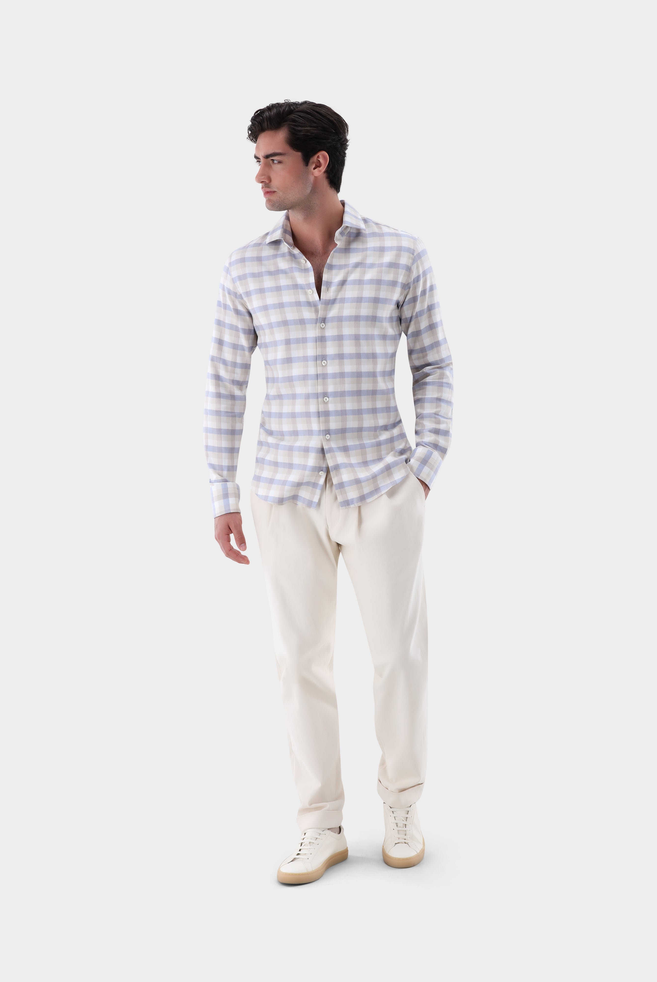 Flanellhemd | kariert Slim Fit