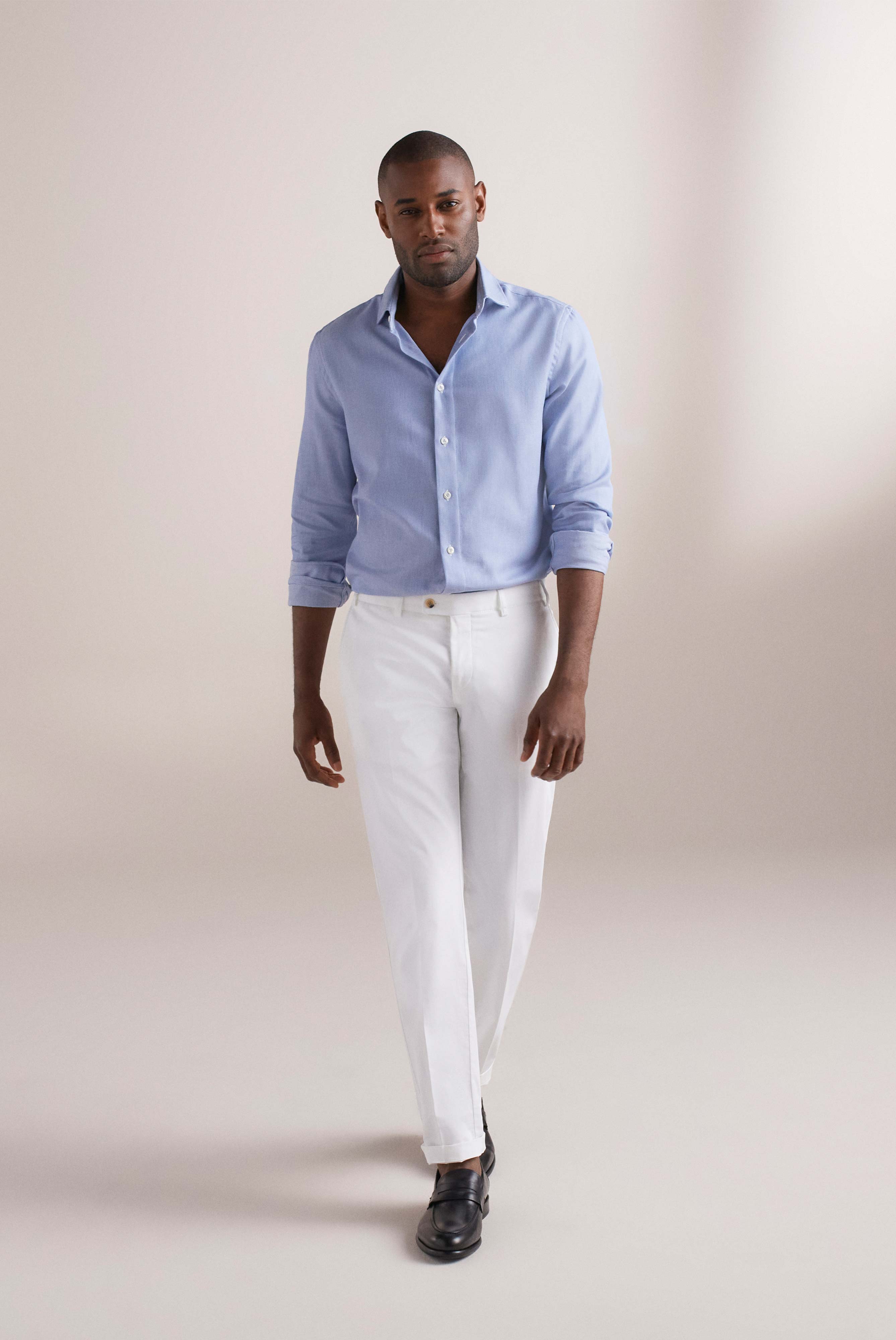 Van Laack-Klassisches Hemd aus Baumwolle Slim Fit Blau-Hemden & Blusen-Black-Deal-Outlet-by-ARCHIVIST