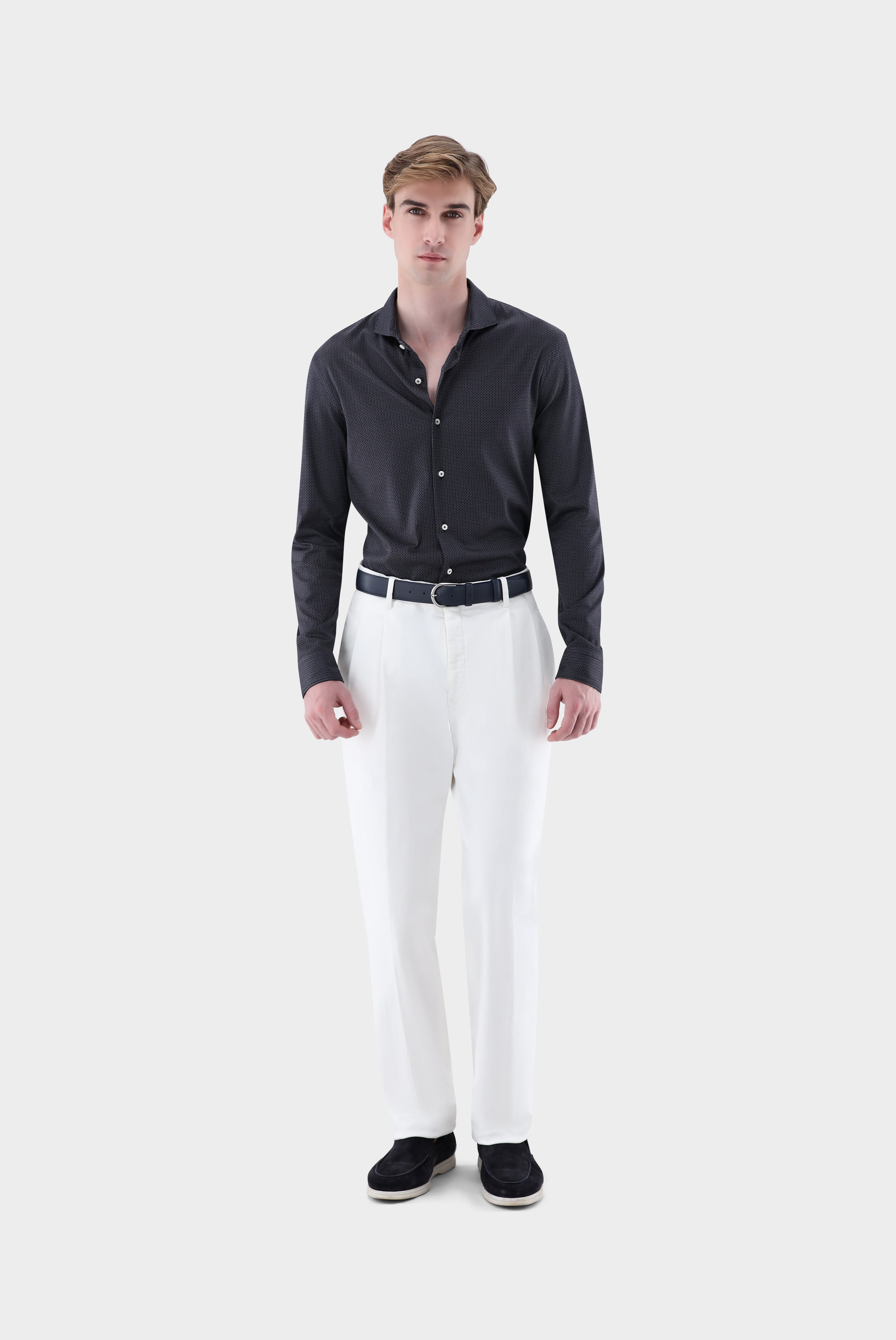 Jerseyhemd | mit Mikro-Druck Tailor Fit