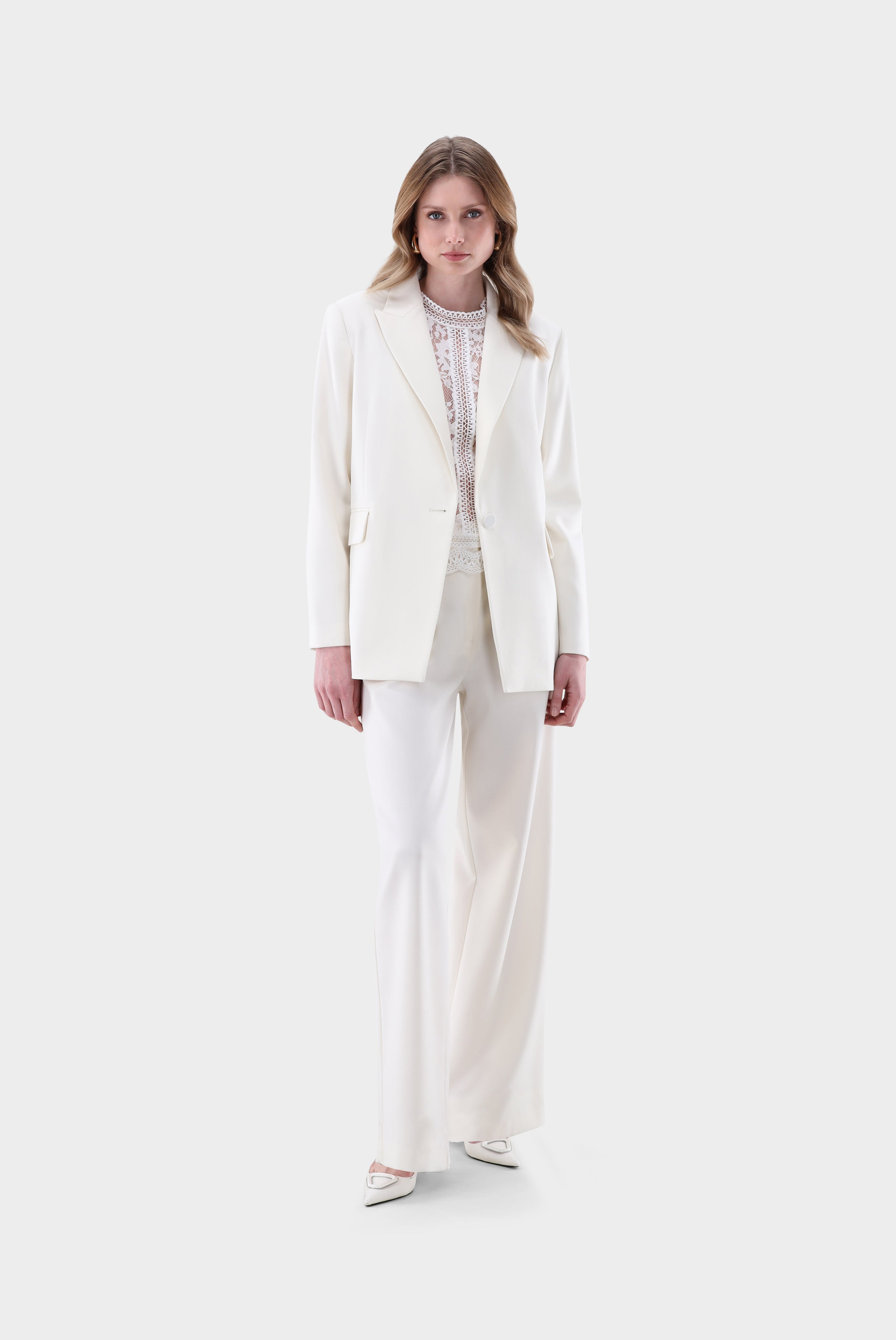Blazer | mit geradem Saum und Pattentaschen