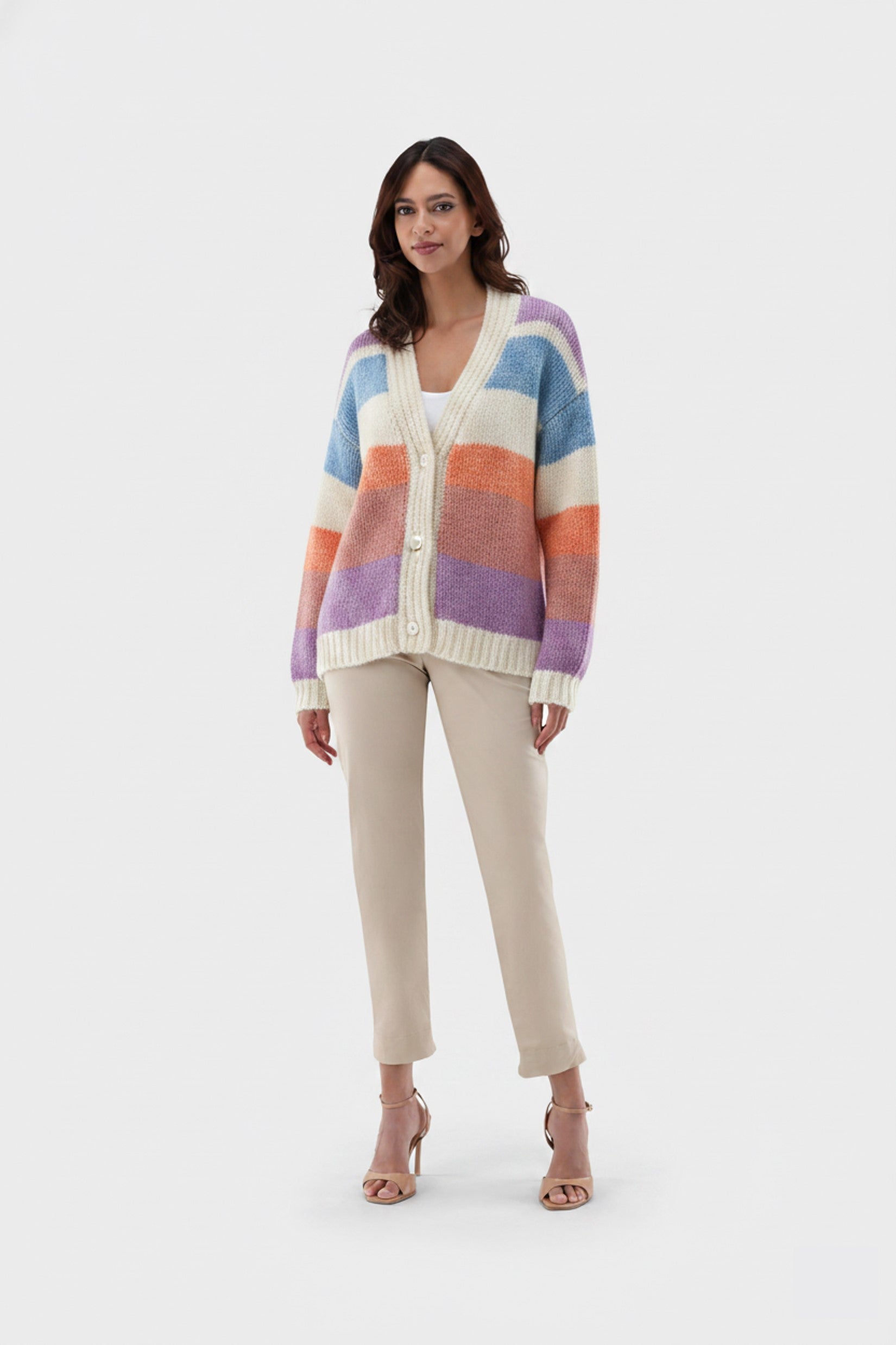 Strickjacke | bunt mit lockerer Passform