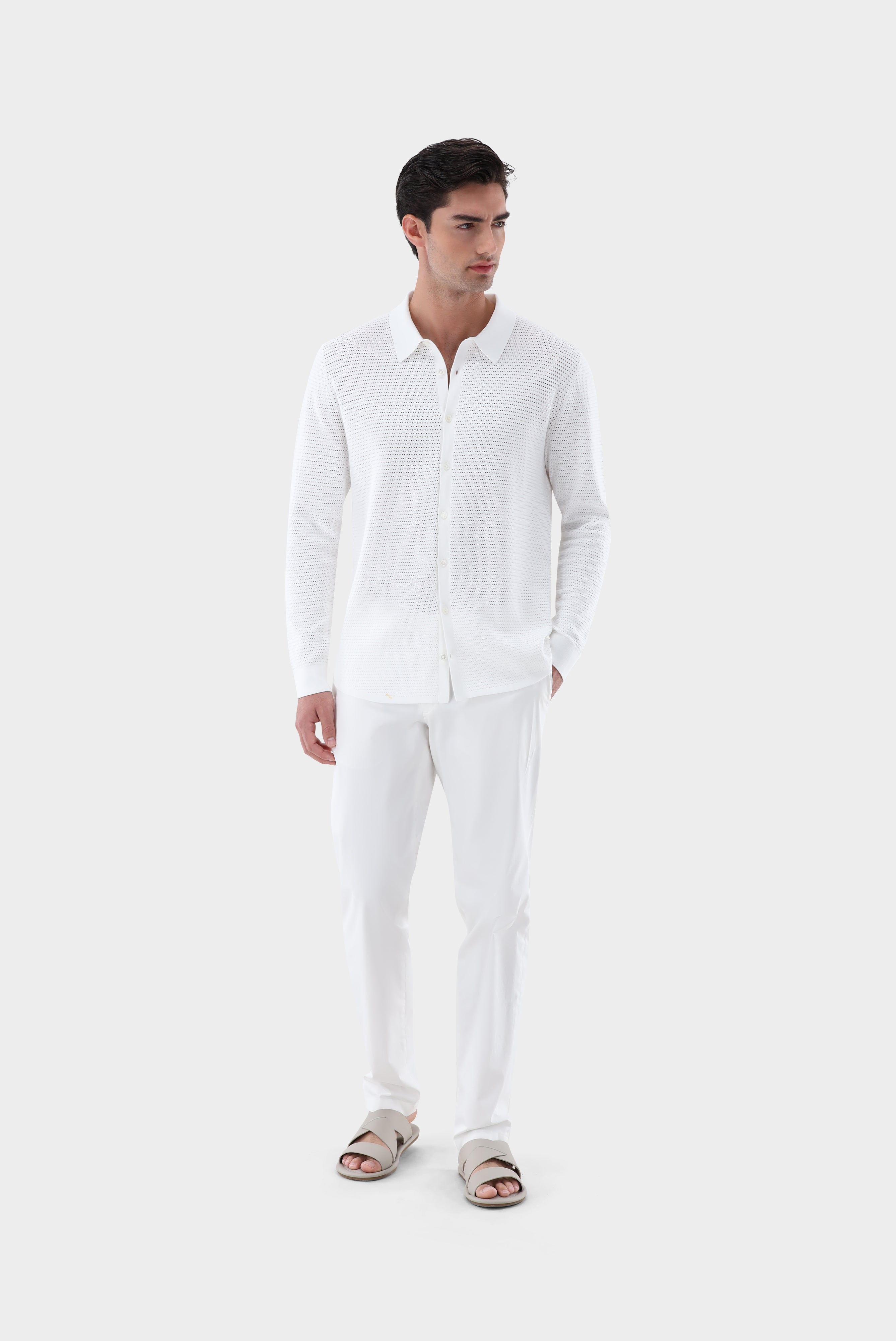 Van Laack-Strickhemd | mit Retro Struktur aus Air Cotton-Hemden & Blusen-Black-Deal-Outlet-by-ARCHIVIST