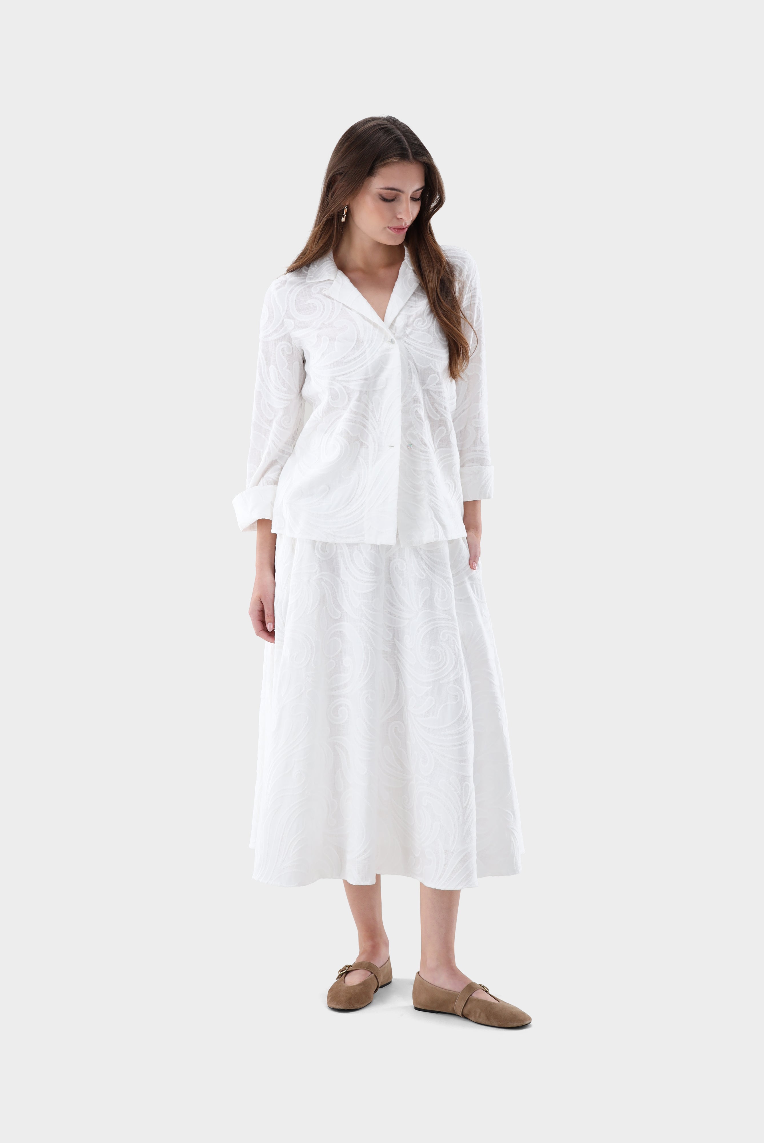 Bluse | mit 3D-Stickerei