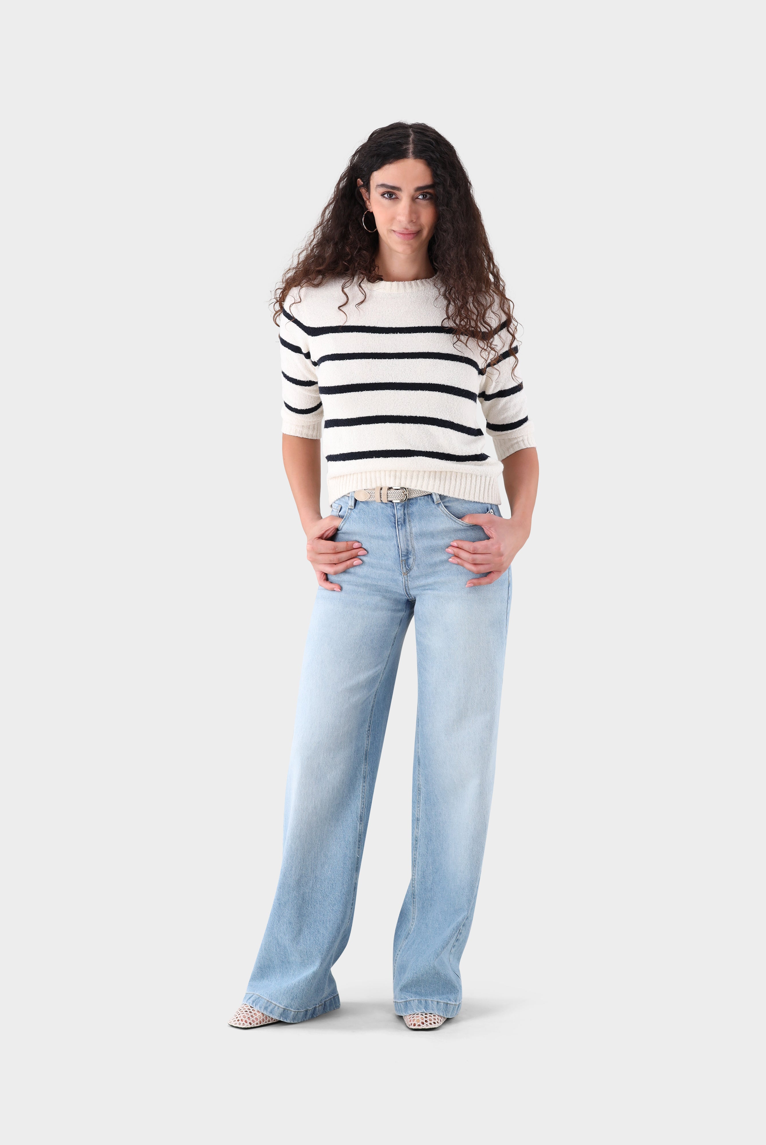 Gestreifter Pullover | aus Bouclé-Strick-UNDEFINIERT-Van Laack-OUTLET-ARCHIVIST-ARCHIVE-SALE