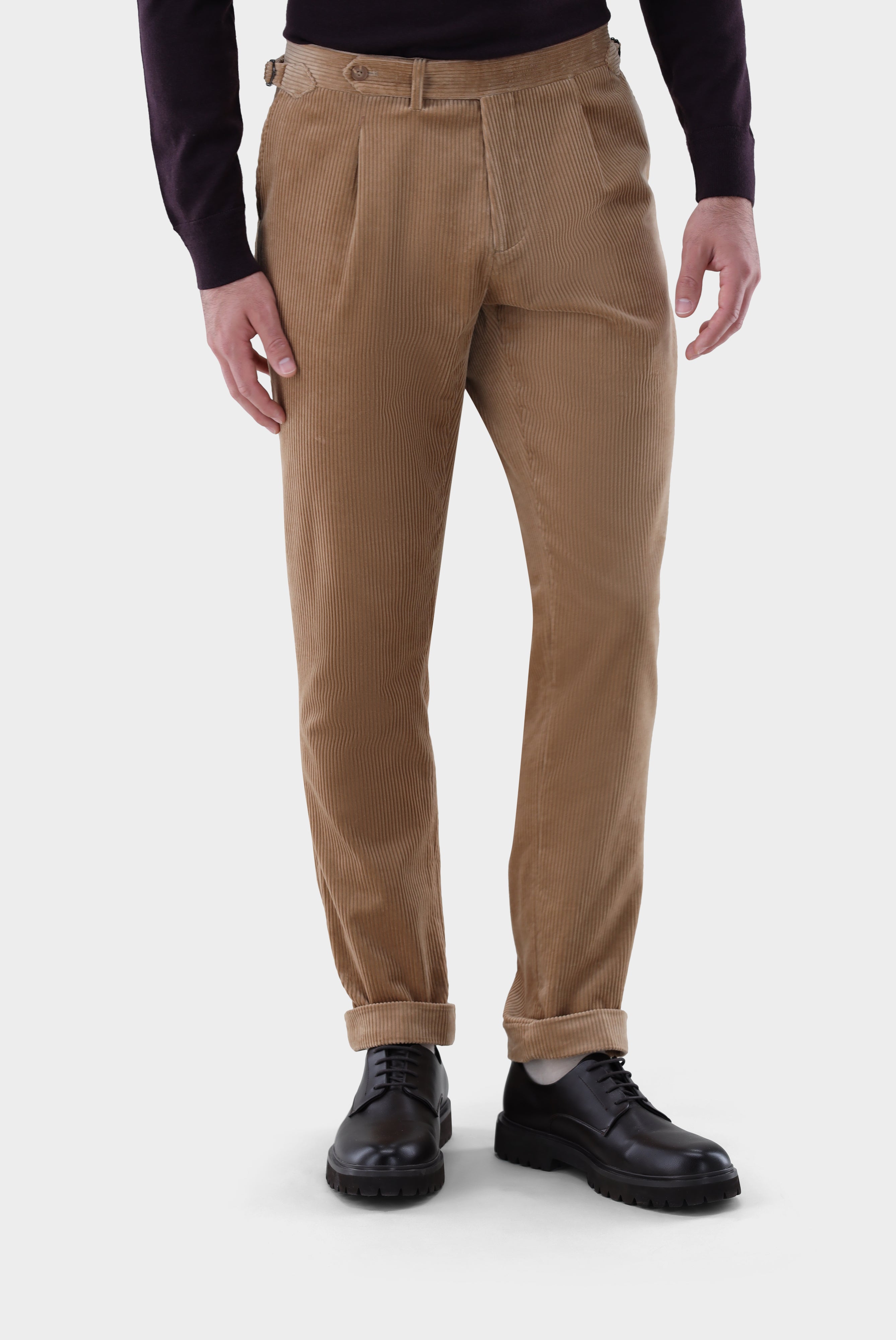 Kordhose | mit Bundfalte Slim Fit