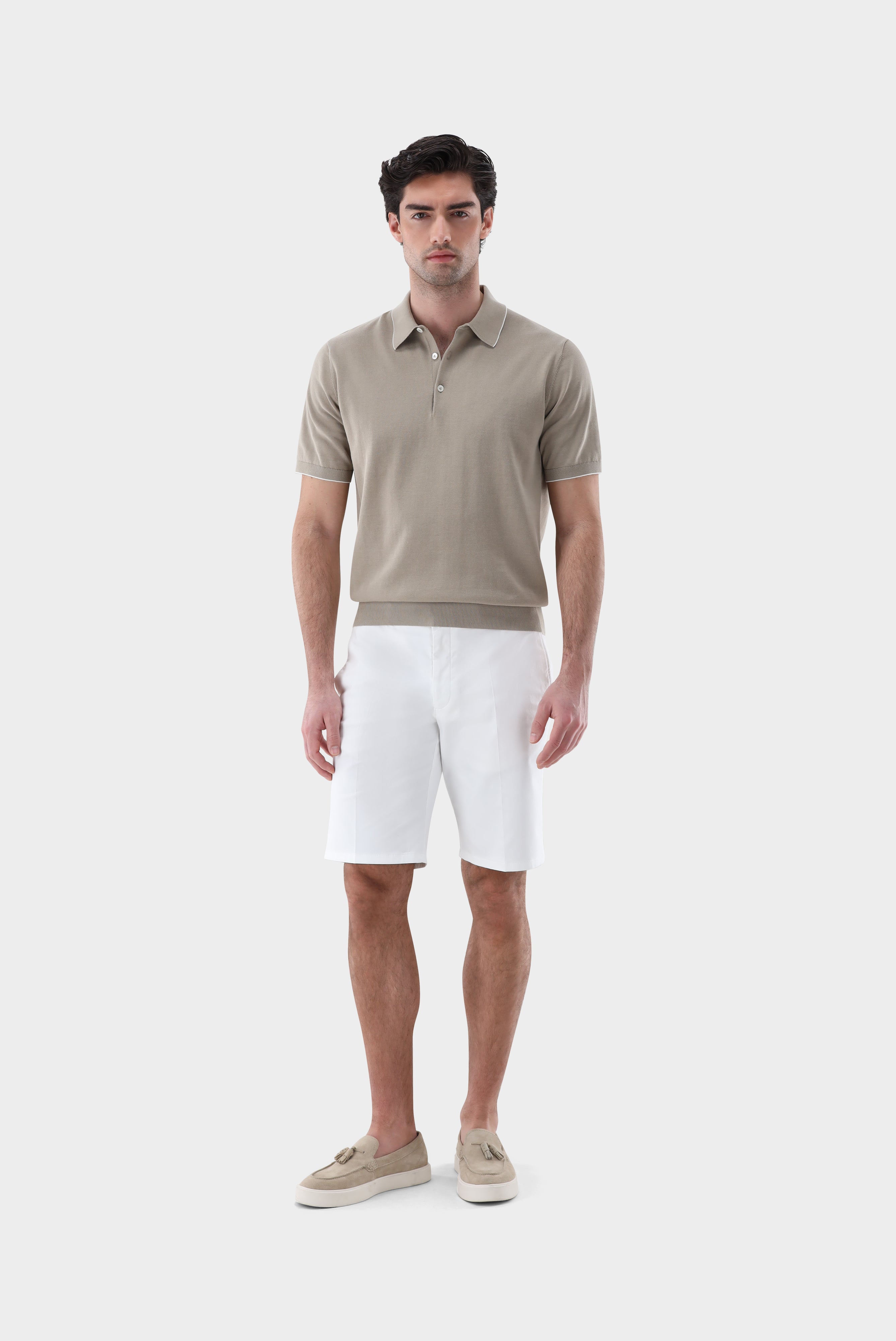 Strick Poloshirt mit Detail | aus Air Cotton-Shirts-Van Laack-OUTLET-ARCHIVIST-ARCHIVE-SALE