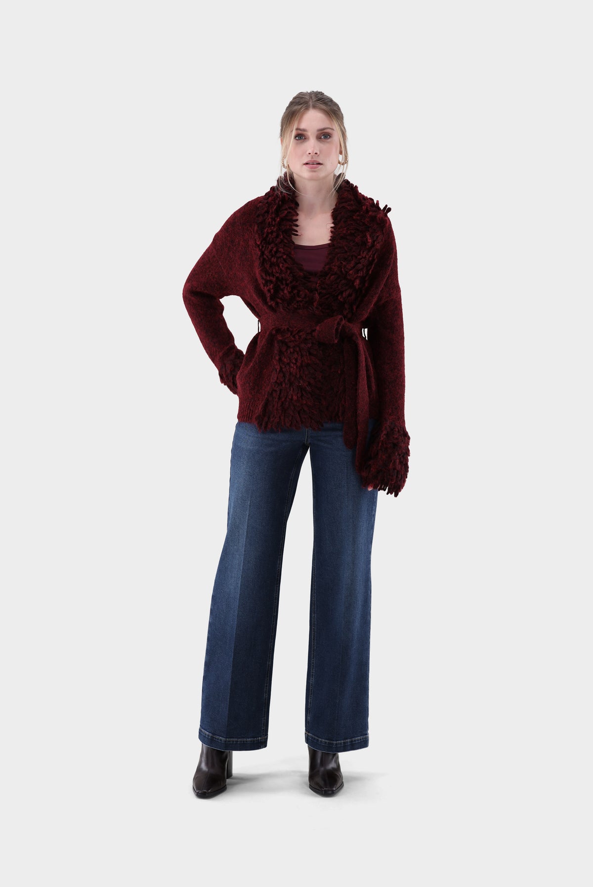 Strickjacke | mit Fransen und Bindegürtel-Jacken & Mäntel-Van Laack-OUTLET-ARCHIVIST-ARCHIVE-SALE