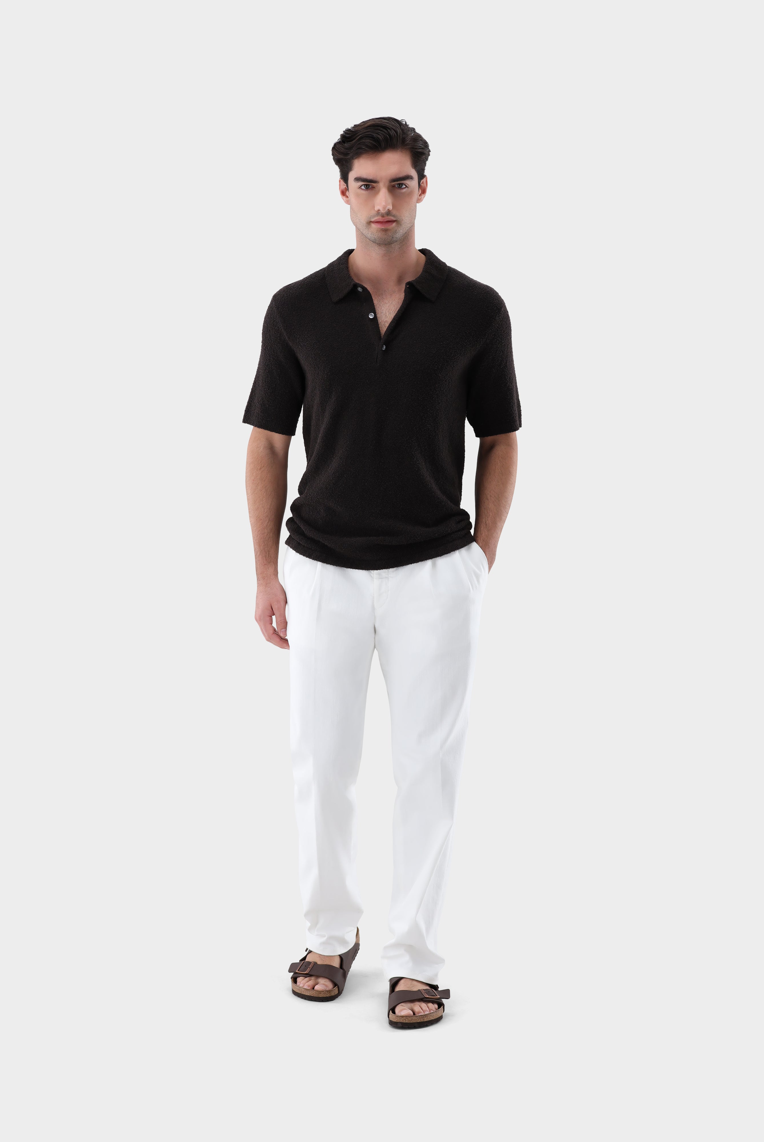 Poloshirt | aus Bouclé-Strick