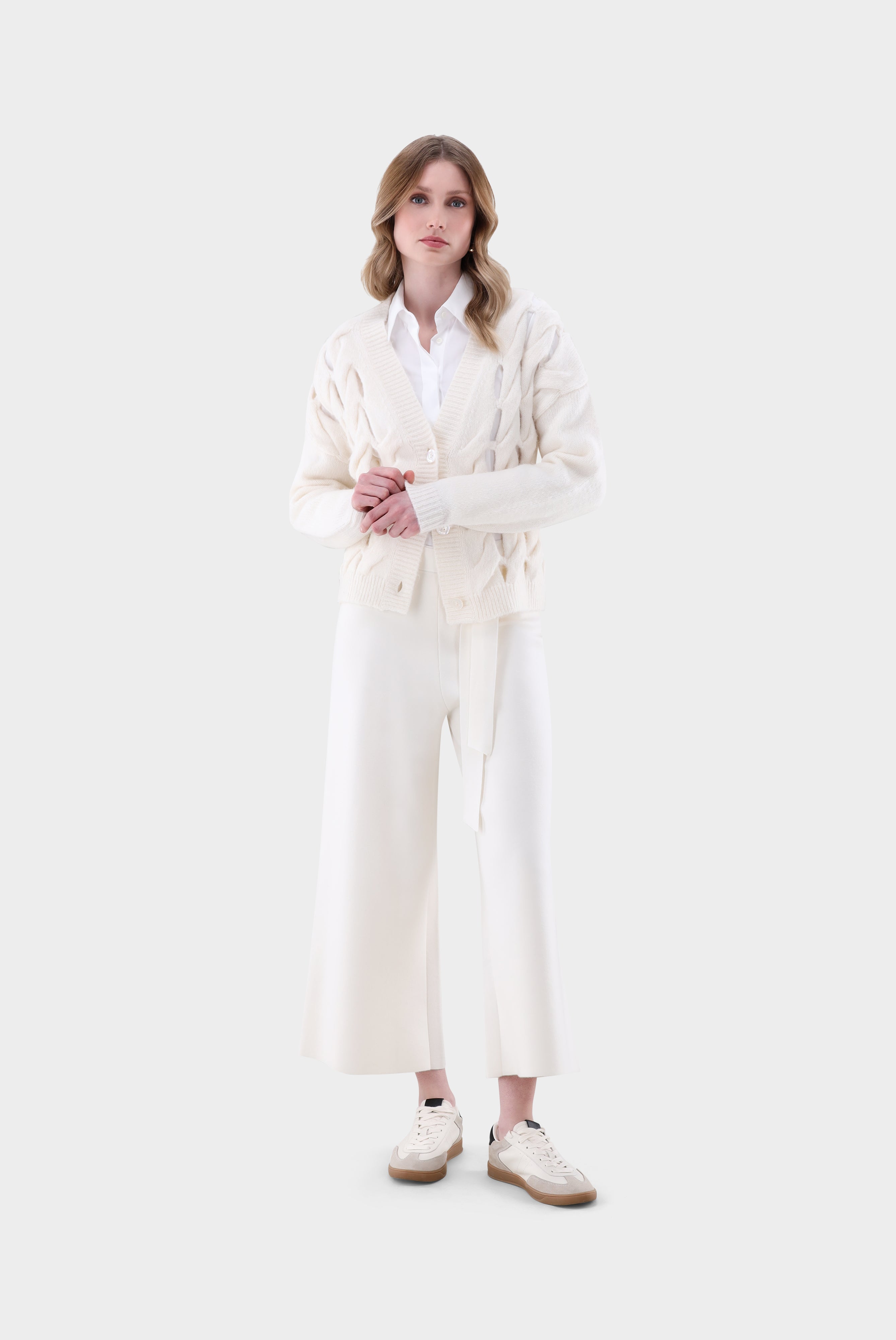 Strickjacke | mit offenem Zopfstrickmuster-Jacken & Mäntel-Van Laack-OUTLET-ARCHIVIST-ARCHIVE-SALE