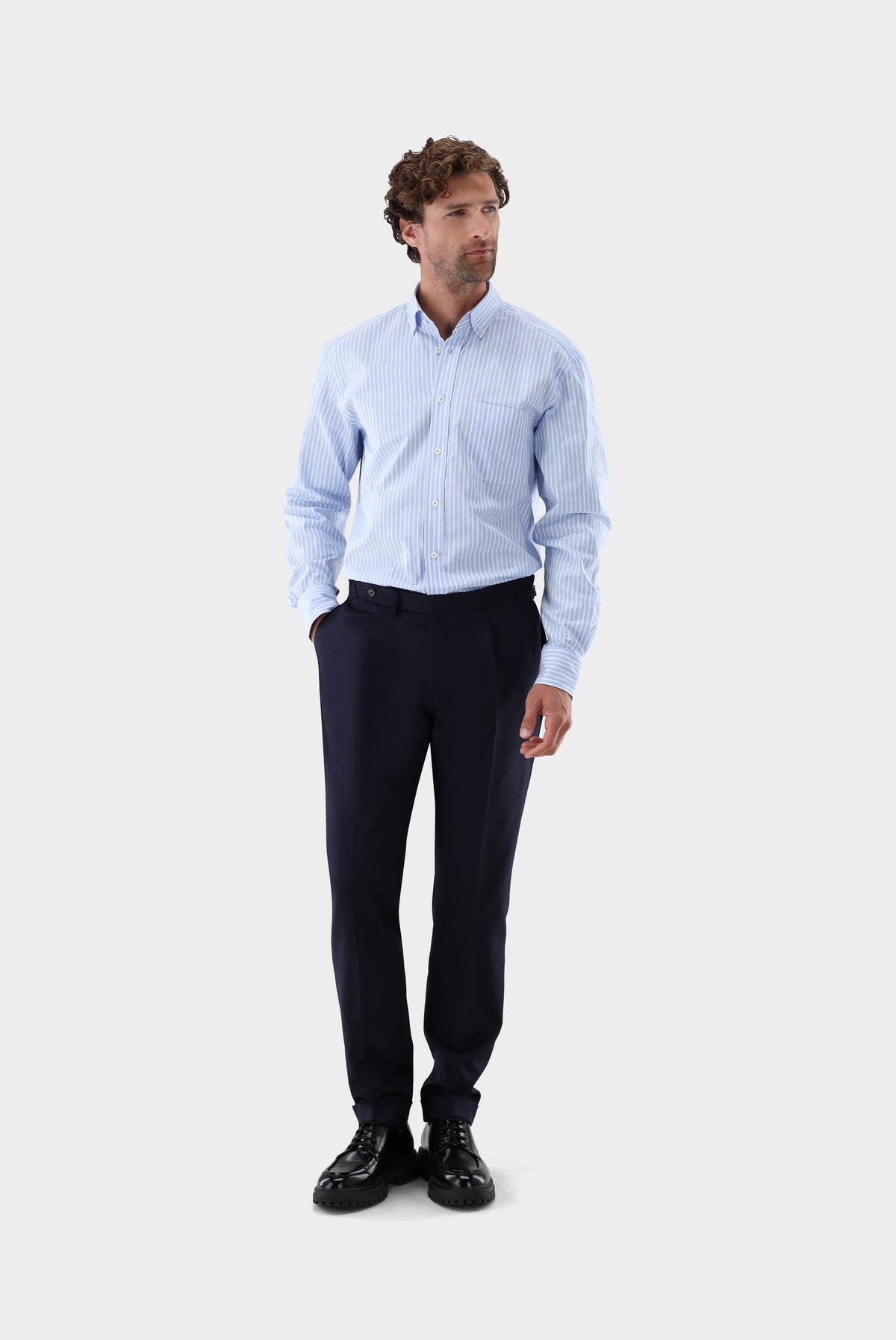 Van Laack Dobby-Hemd | mit Button Down Kragen Comfort Fit, Hemden & Blusen