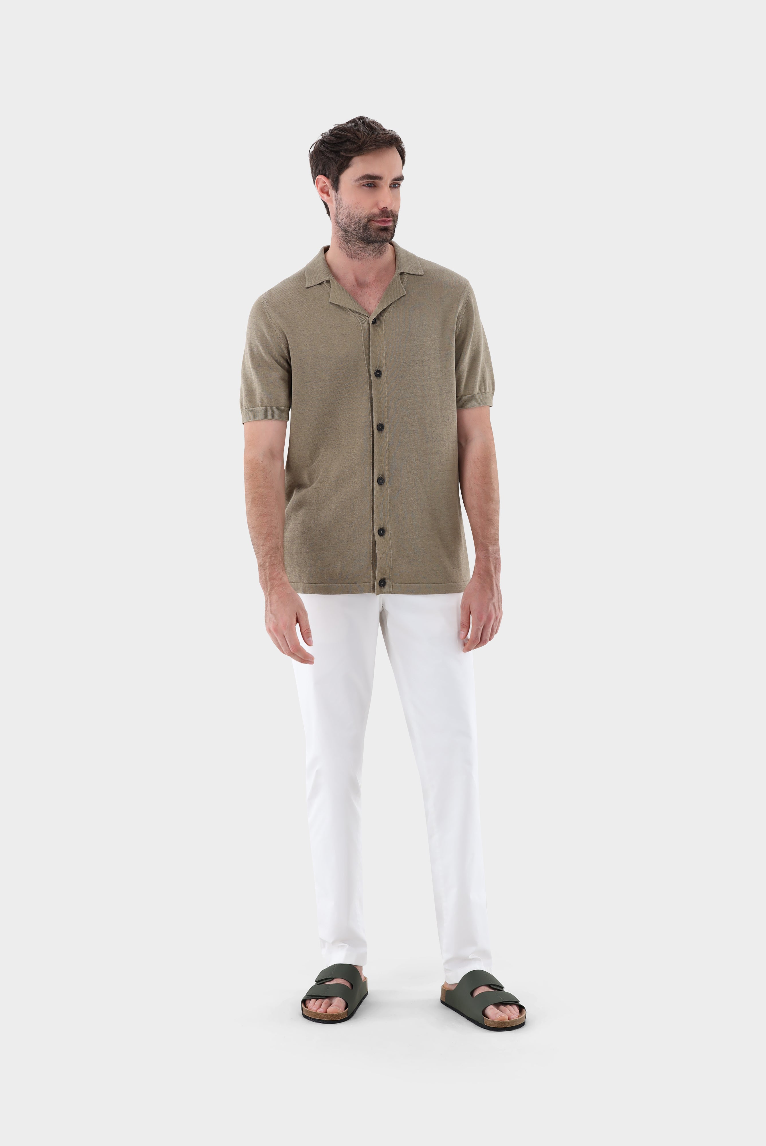 Van Laack-Strickhemd | kurzarm mit Reverskragen-Shirts-Black-Deal-Outlet-by-ARCHIVIST