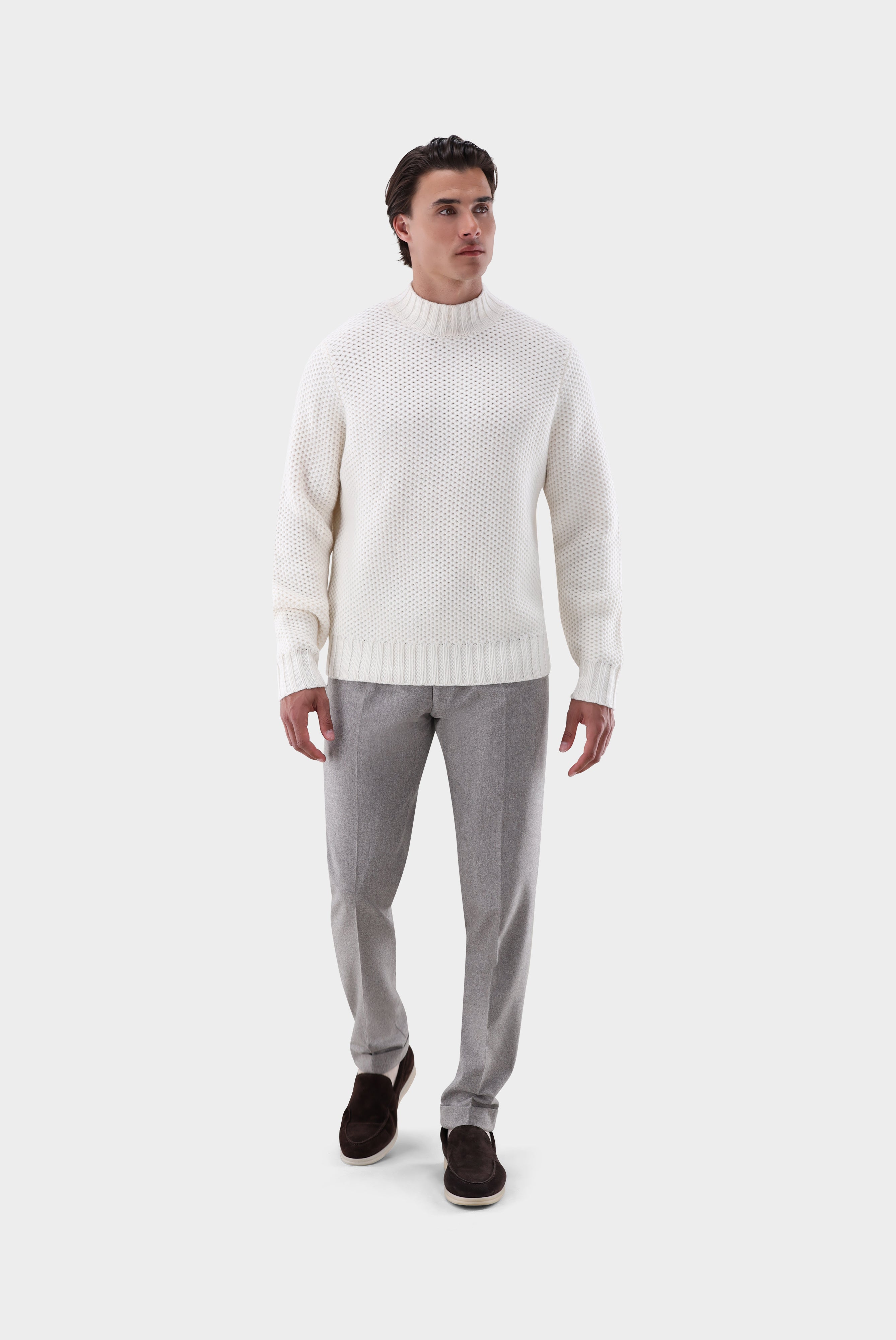 Stehkragenpullover | mit Struktur und Kaschmir-Strick & Pullover-Van Laack-OUTLET-ARCHIVIST-ARCHIVE-SALE