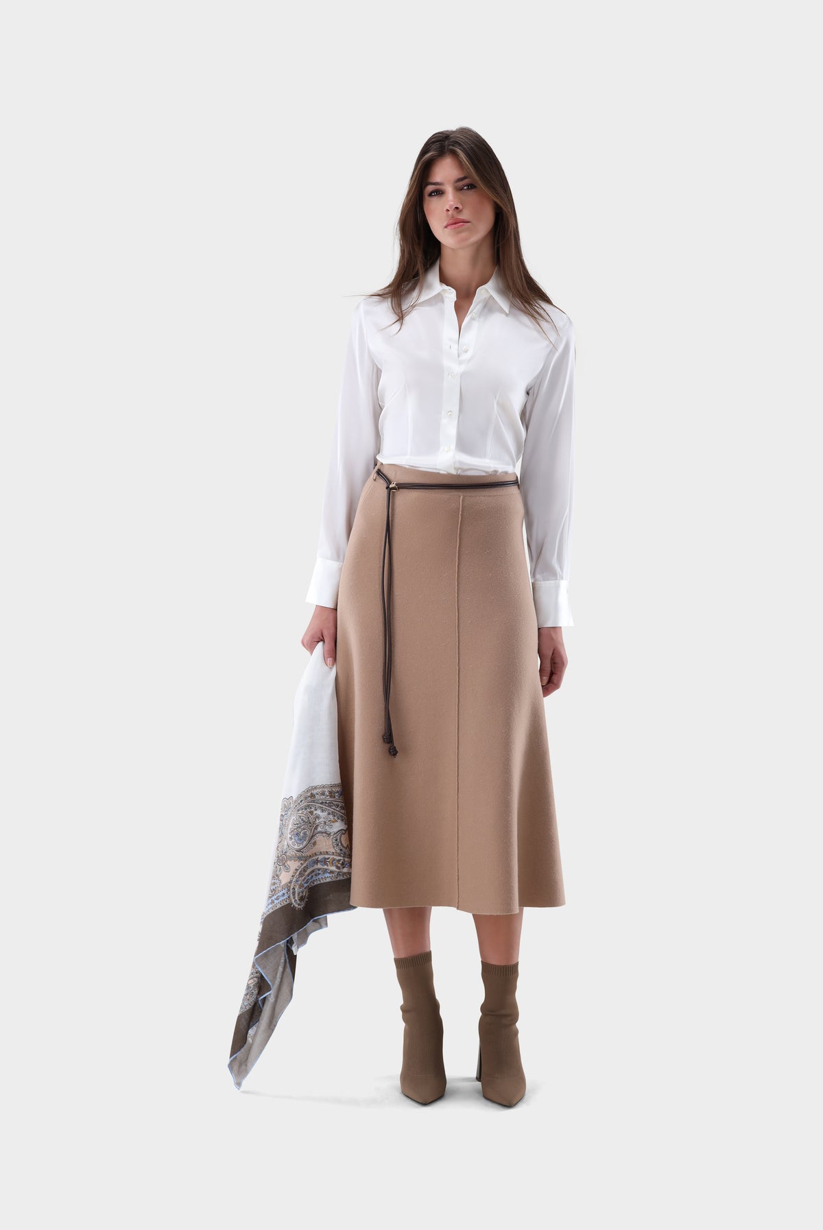 Hemdbluse | tailliert aus Seidensatin-Stretch-Hemden & Blusen-Van Laack-OUTLET-ARCHIVIST-ARCHIVE-SALE