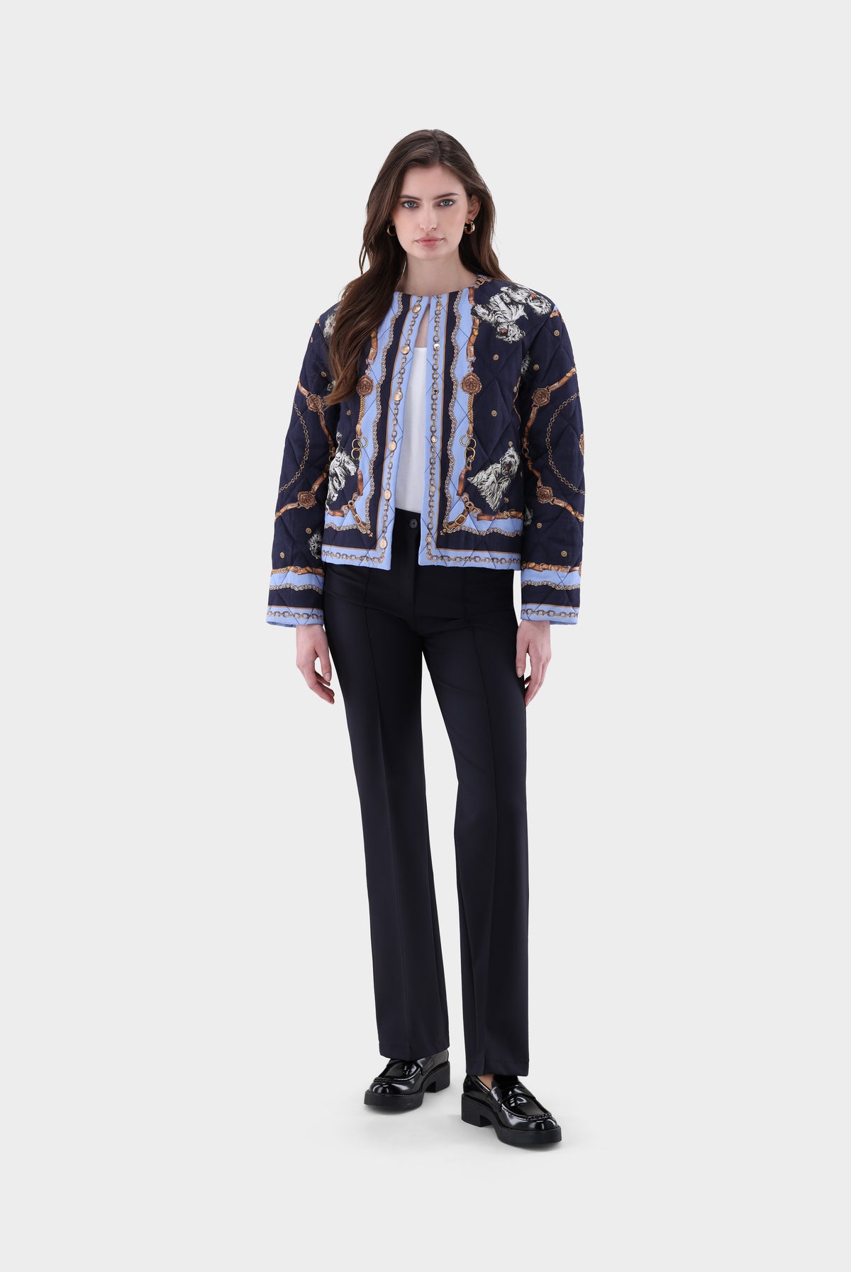 Steppjacke | mit platziertem Druck-Jacken & Mäntel-Van Laack-OUTLET-ARCHIVIST-ARCHIVE-SALE