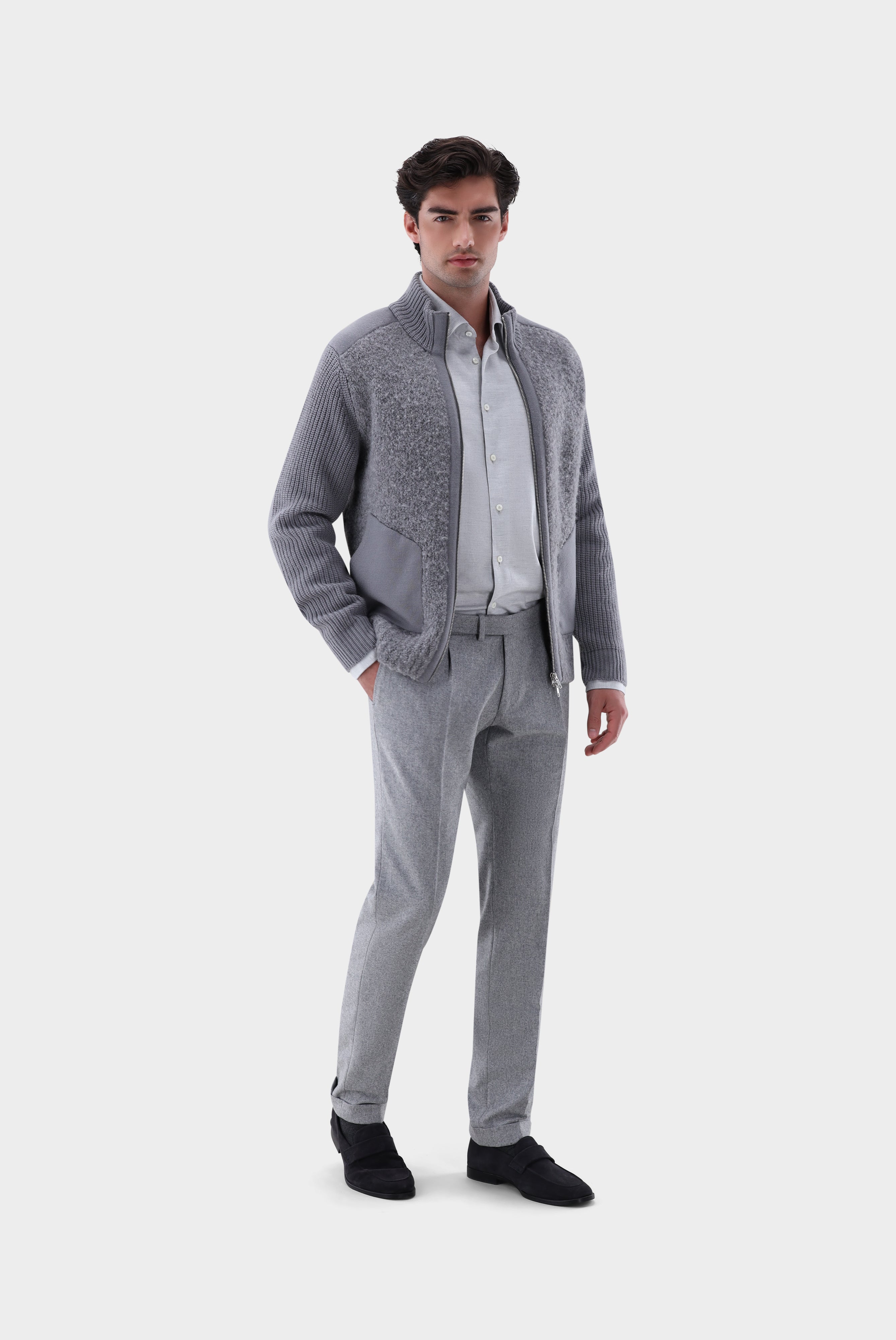 Strickjacke | mit Teddy Struktur