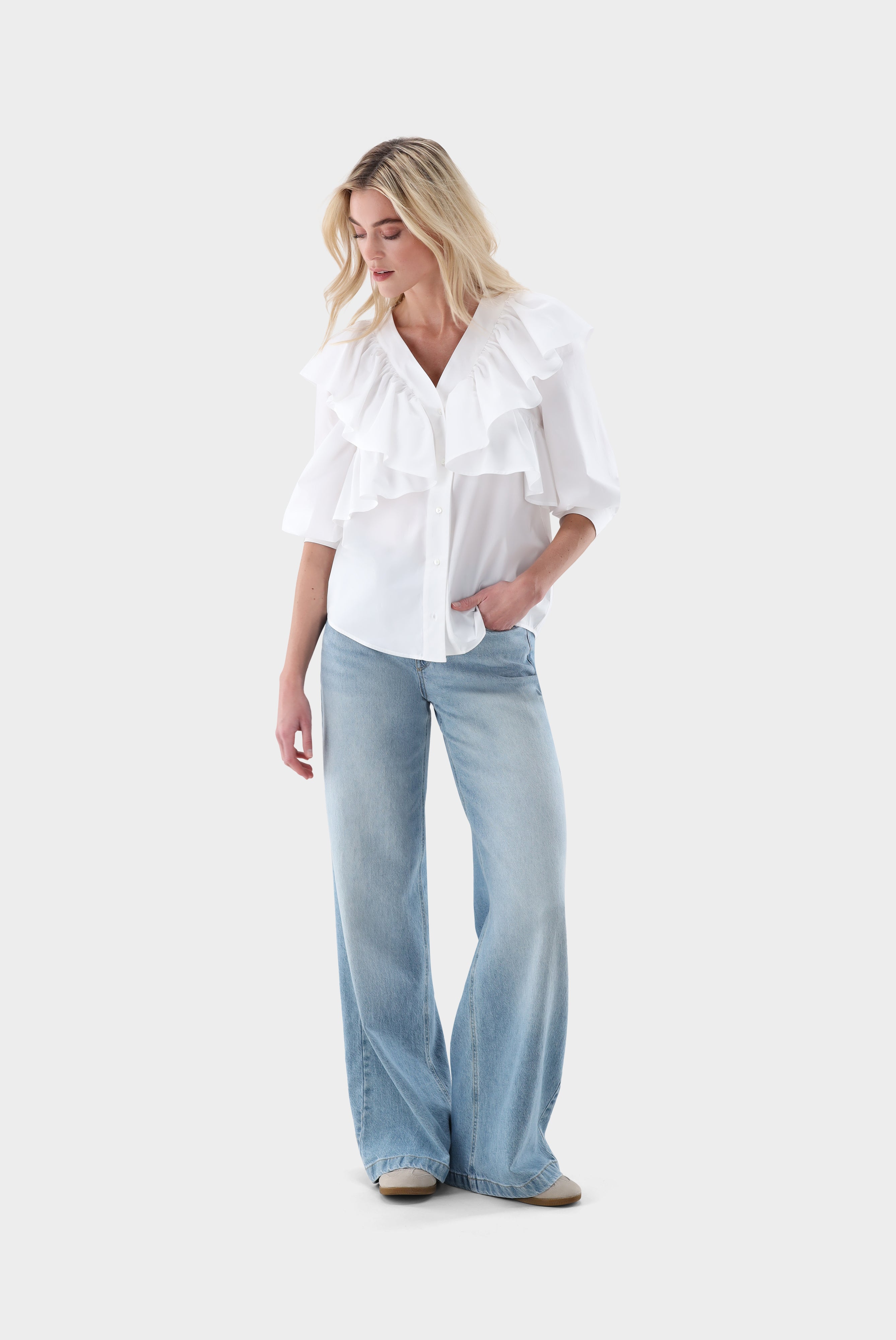 Bluse | mit Rüschen-Hemden & Blusen-Van Laack-OUTLET-ARCHIVIST-ARCHIVE-SALE