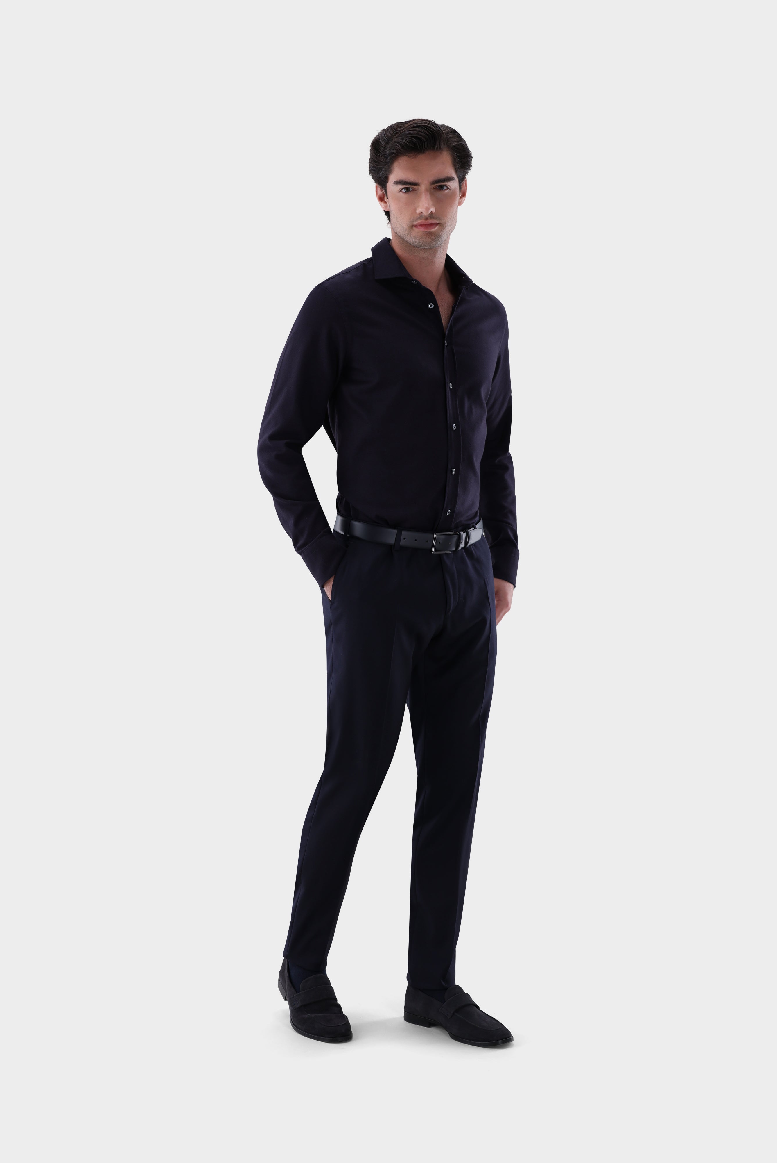 Flanellhemd | mit Kontrast Tailor Fit-Hemden & Blusen-Van Laack-OUTLET-ARCHIVIST-ARCHIVE-SALE