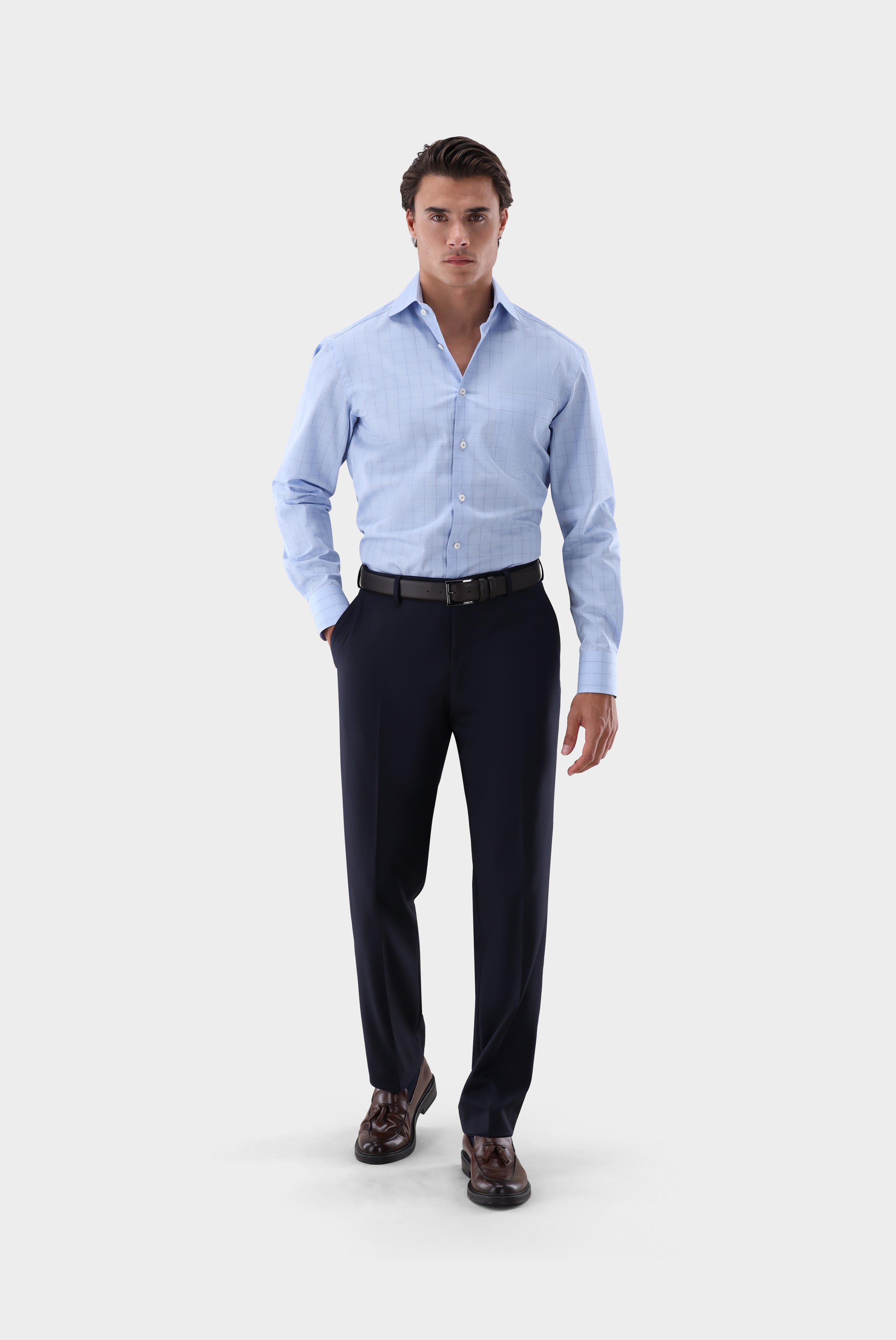 Businesshemd | kariert Comfort Fit-Hemden & Blusen-Van Laack-OUTLET-ARCHIVIST-ARCHIVE-SALE