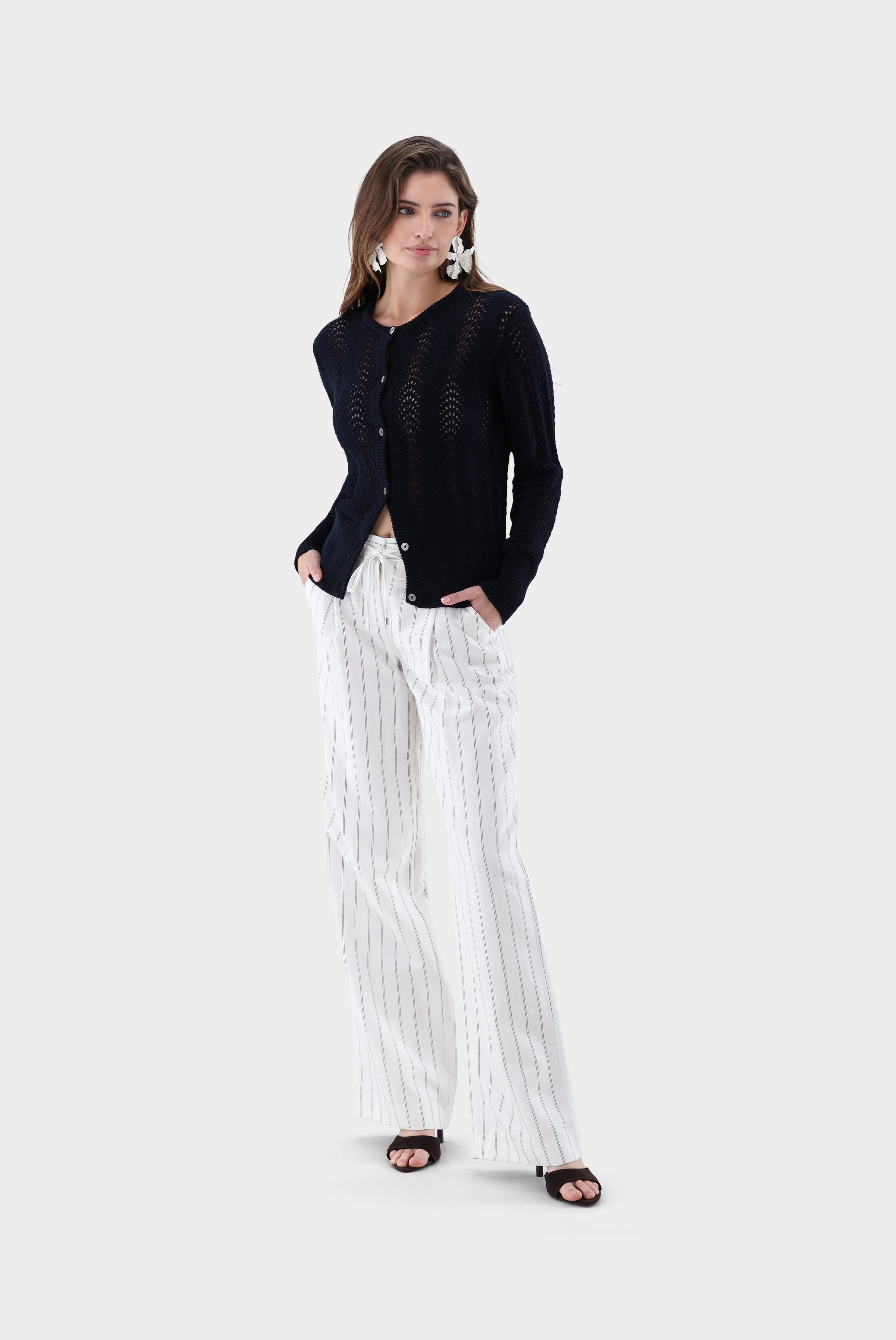 Strickjacke | aus Ajoure Strick mit Kaschmir