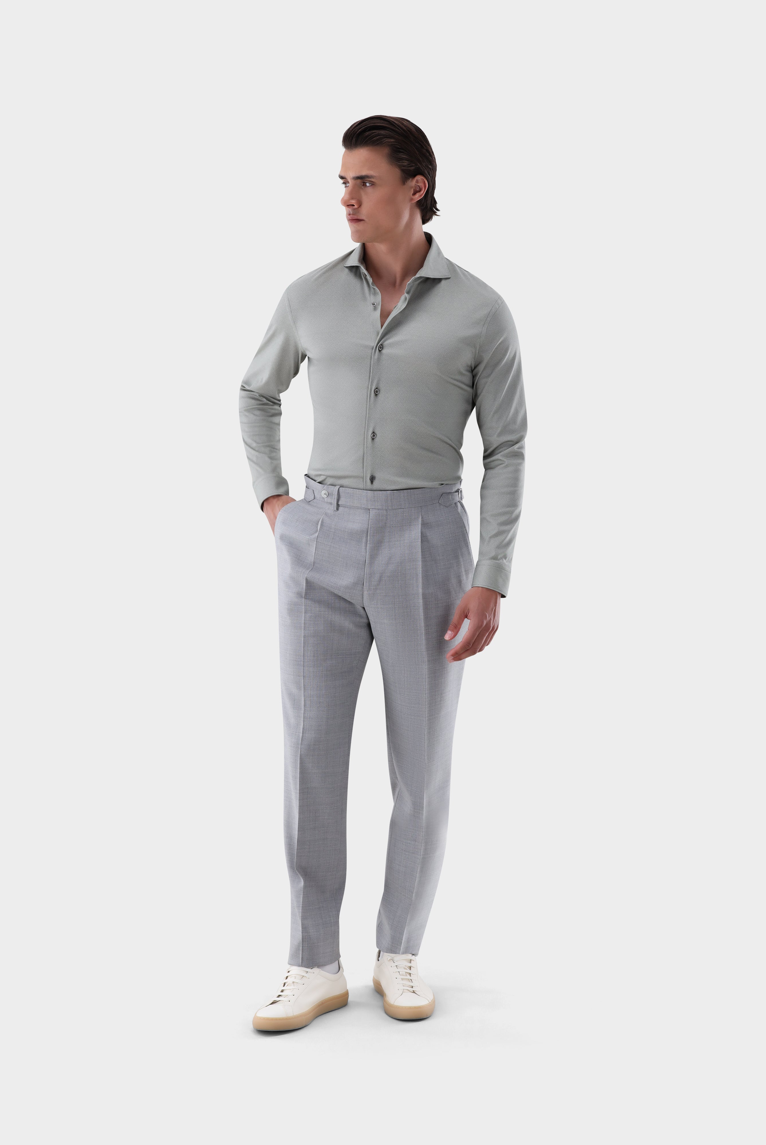 Jerseyhemd | mit Twill Druck Tailor Fit-Hemden & Blusen-Van Laack-OUTLET-ARCHIVIST-ARCHIVE-SALE