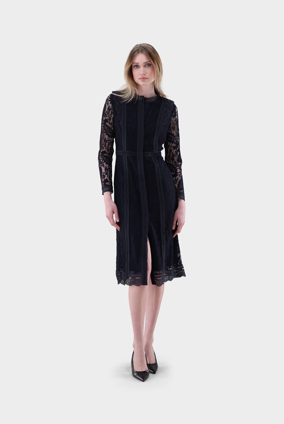 Kleid | aus Spitze mit taillierter Passform-Kleider & Röcke-Van Laack-OUTLET-ARCHIVIST-ARCHIVE-SALE