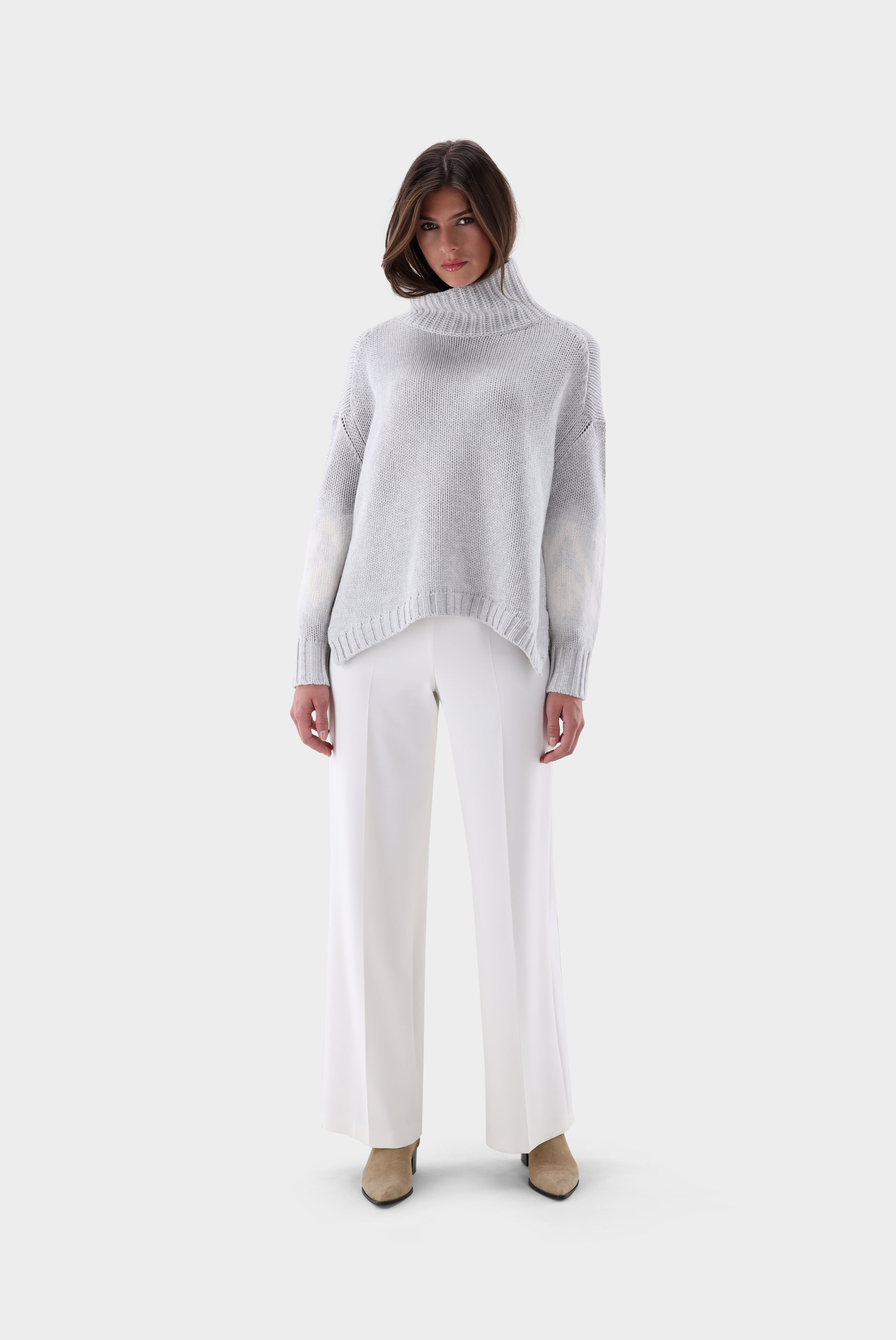 Rollkragenpullover | oversized mit Muster an Ärmeln-Strick & Pullover-Van Laack-OUTLET-ARCHIVIST-ARCHIVE-SALE