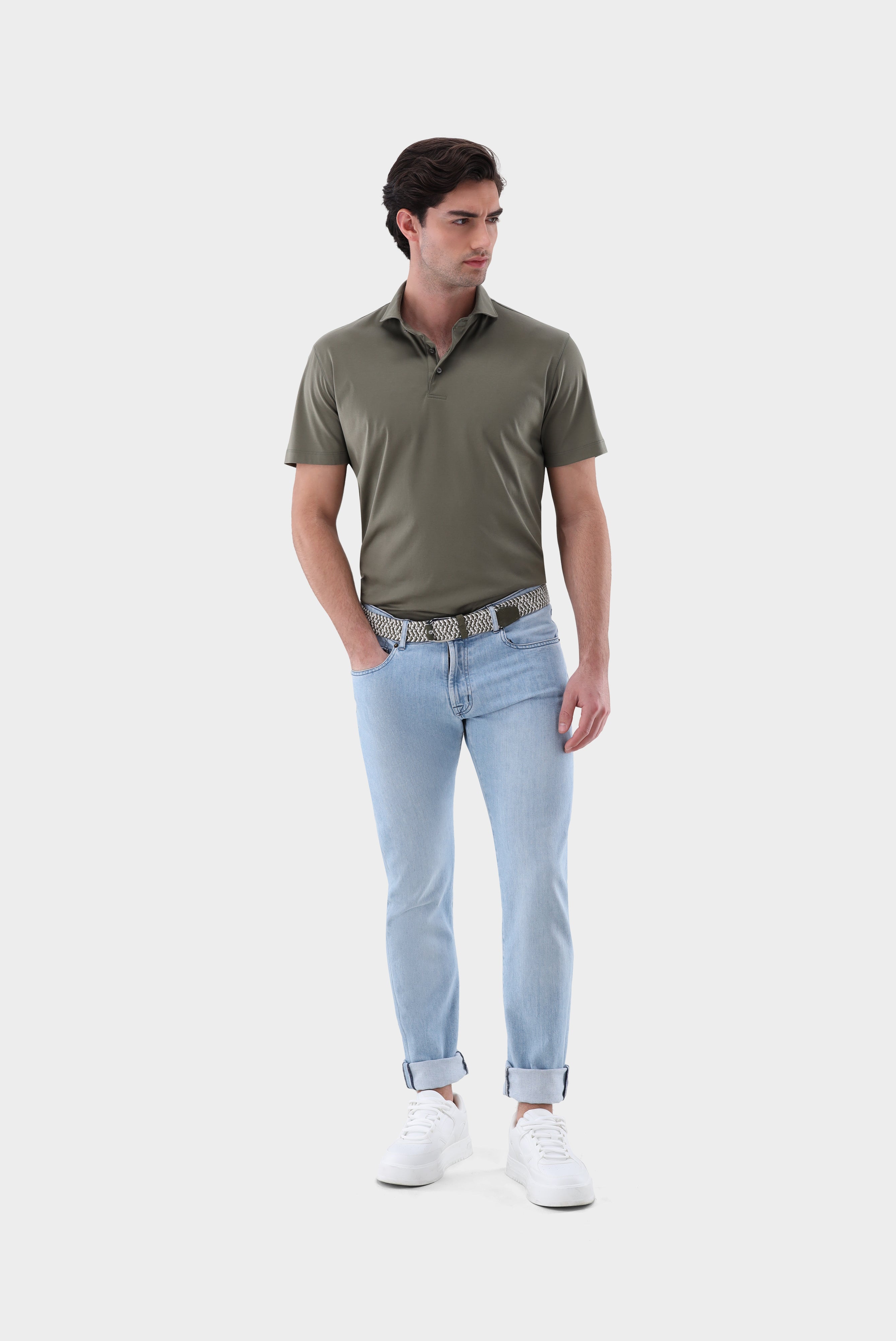 Van Laack-Poloshirt | mit Langarm aus Schweizer Baumwolljersey-Hemden & Blusen-Black-Deal-Outlet-by-ARCHIVIST