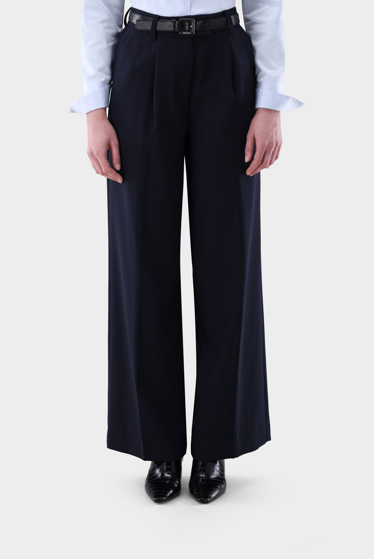 Hose | mit weitem Bein und Stretch-Hosen-Van Laack-OUTLET-blau/rot-34-ARCHIVIST-ARCHIVE-SALE