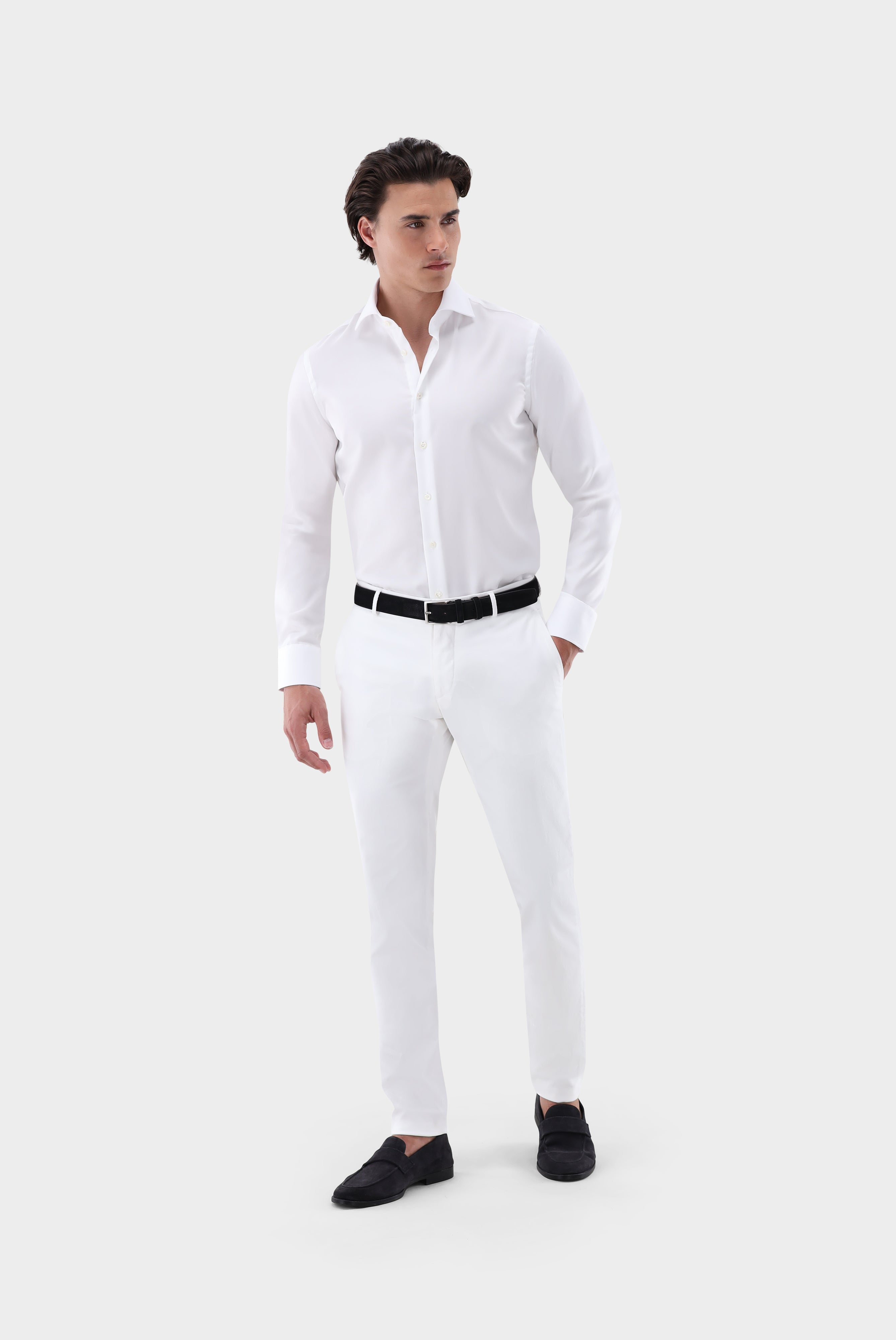 Bügelfreies Businesshemd | aus Natté-Gewebe Slim Fit